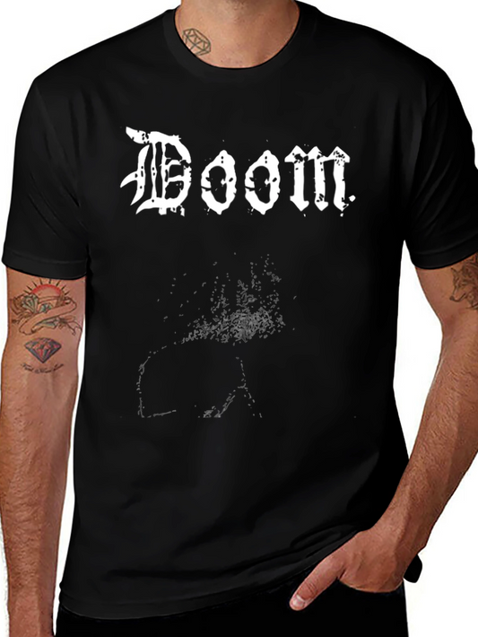 Doom Band T-Shirt - Black Metal Inspired Graphic Tee