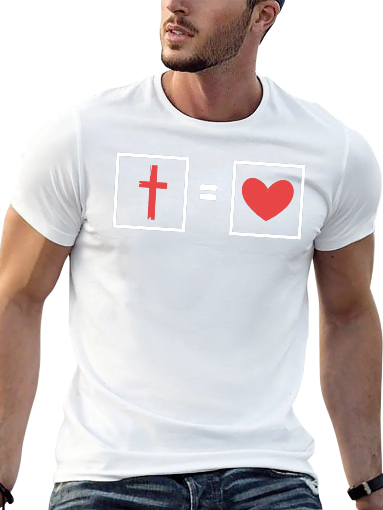 Cross Equals Love Graphic T-Shirt