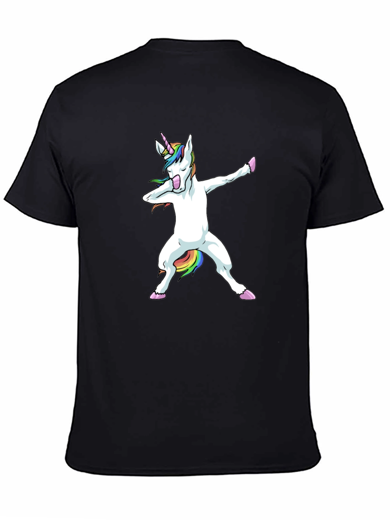 Dabbing Unicorn Black T-Shirt