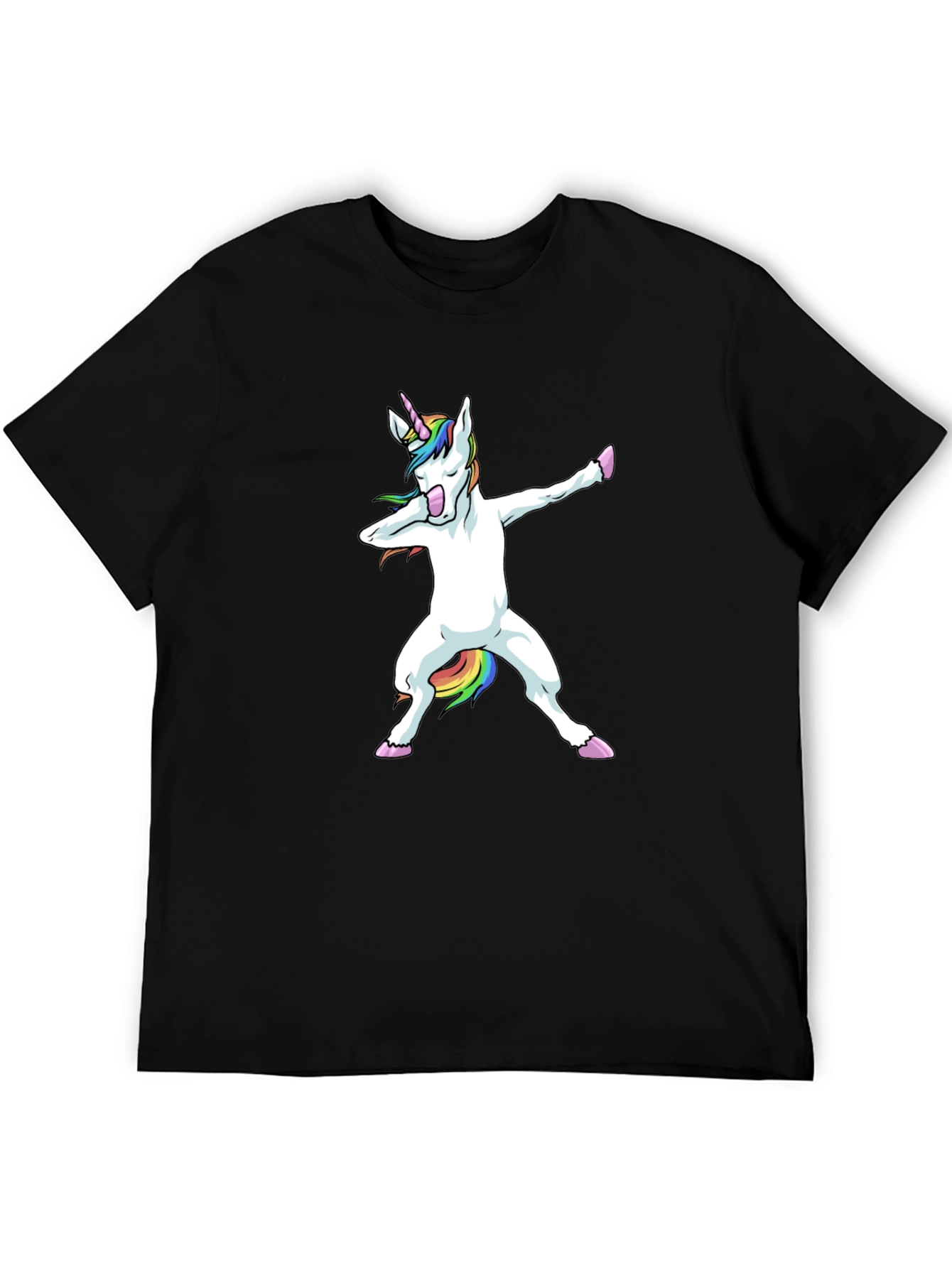 Dabbing Unicorn Black T-Shirt