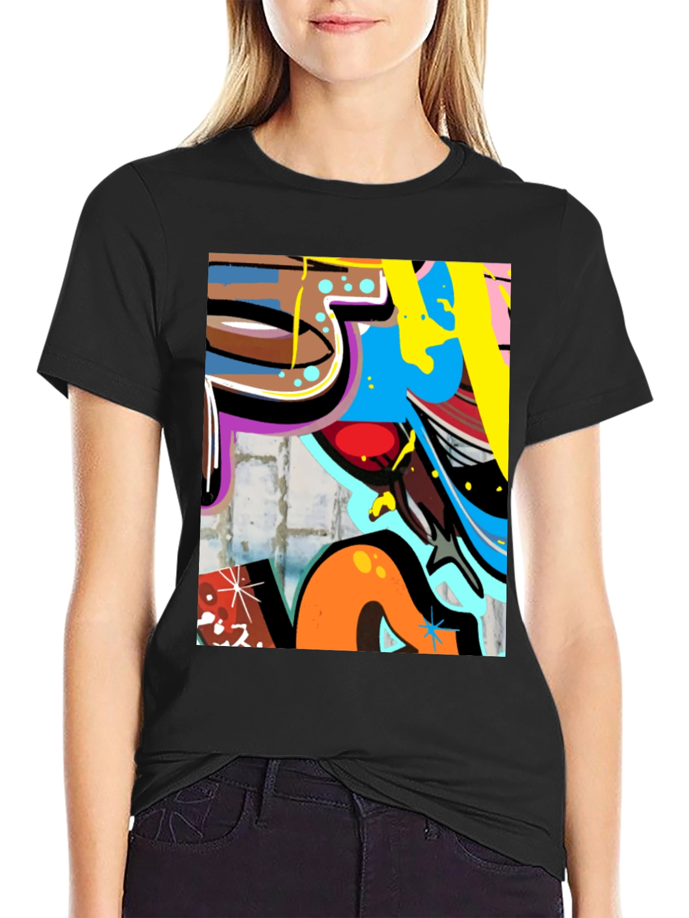 Urban Graffiti Art T-Shirt - Bold Streetwear Style