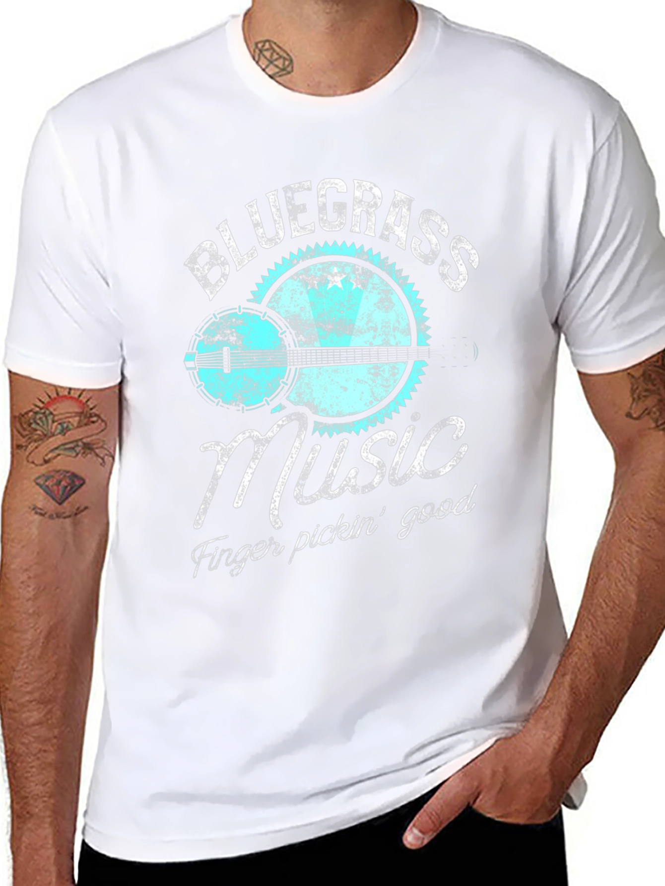 Bluegrass Music Graphic Tee - Finger Pickin Good