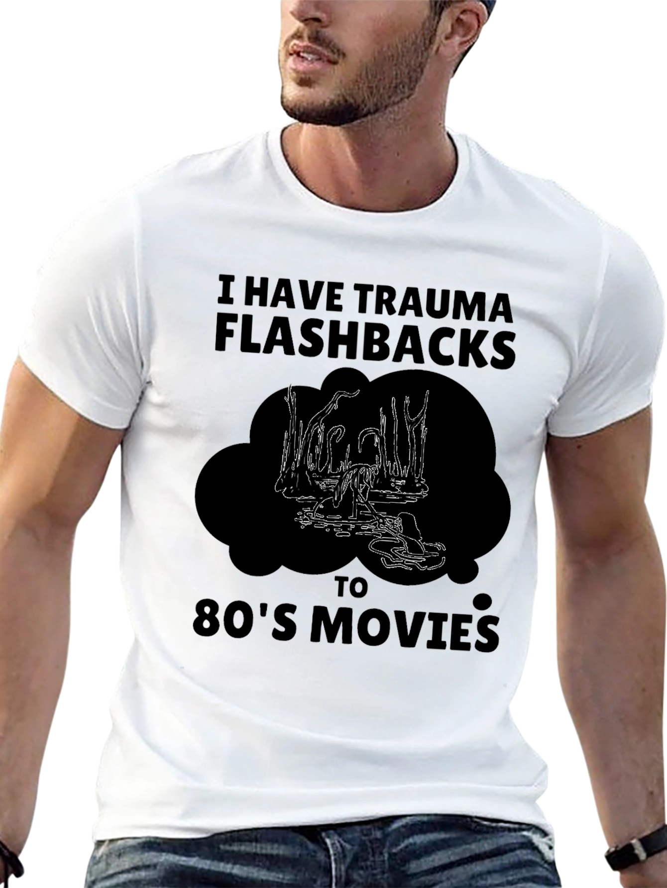 Trauma Flashbacks 80s Movies Graphic Tee