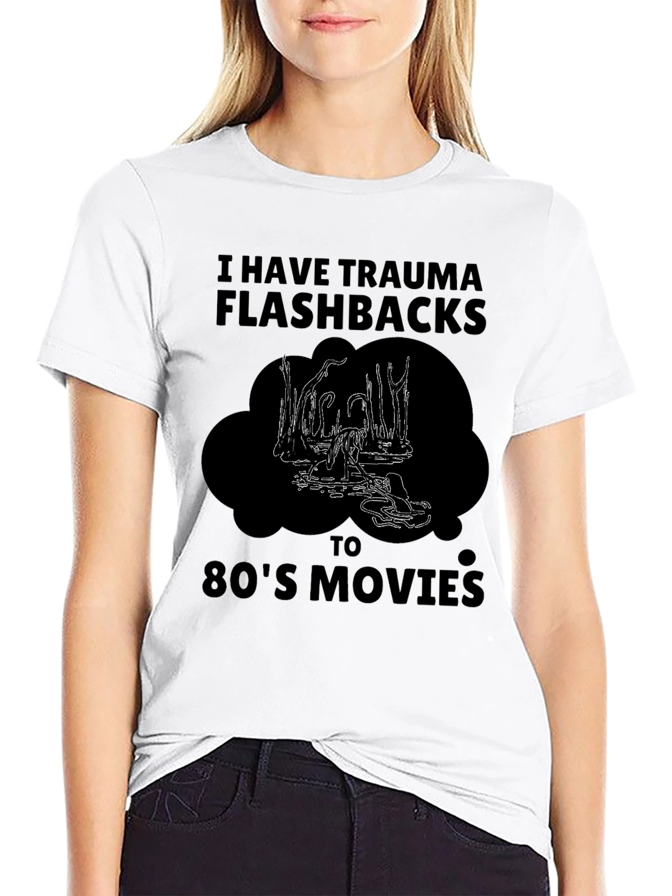 Trauma Flashbacks 80s Movies Graphic Tee