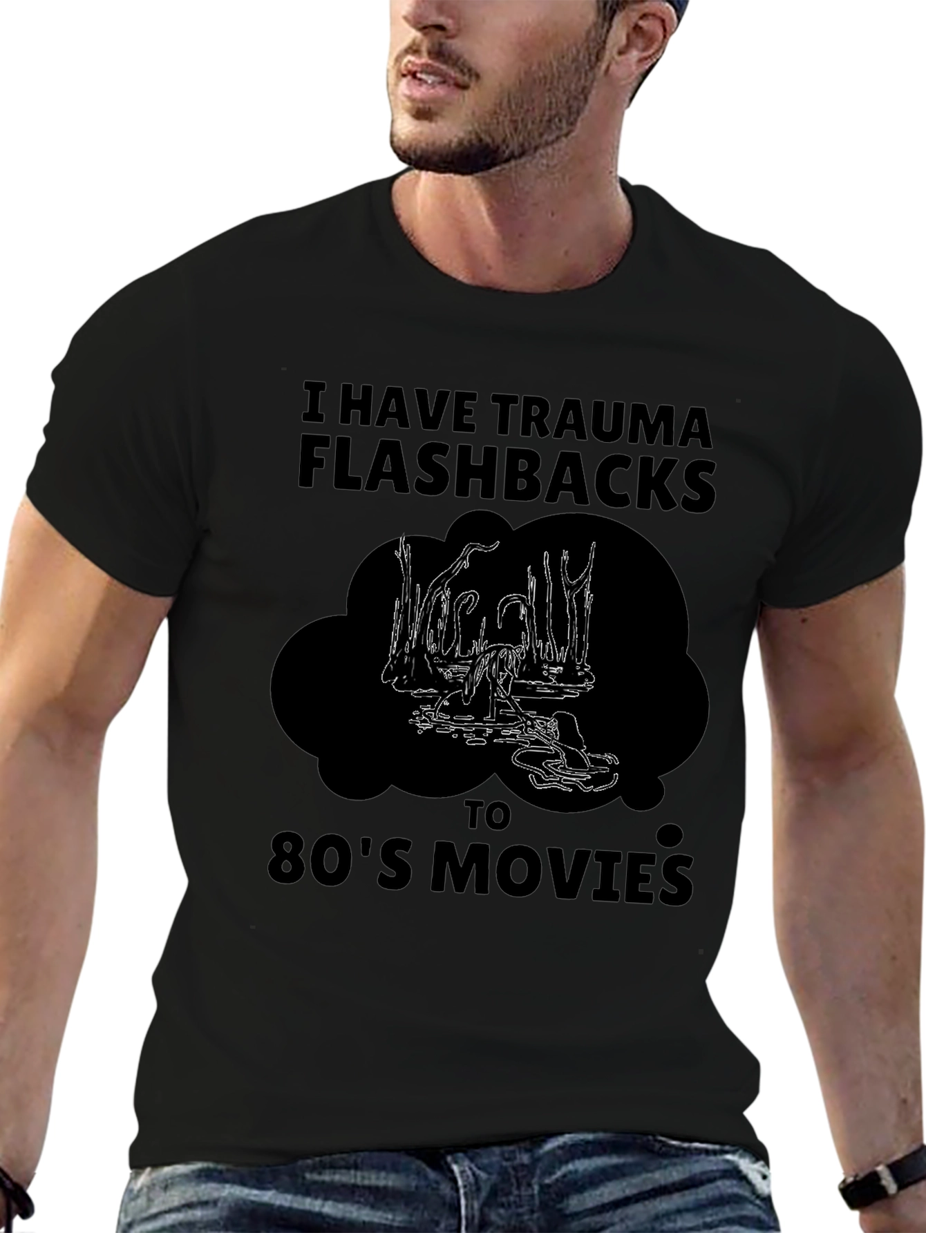 Trauma Flashbacks 80s Movies Graphic Tee