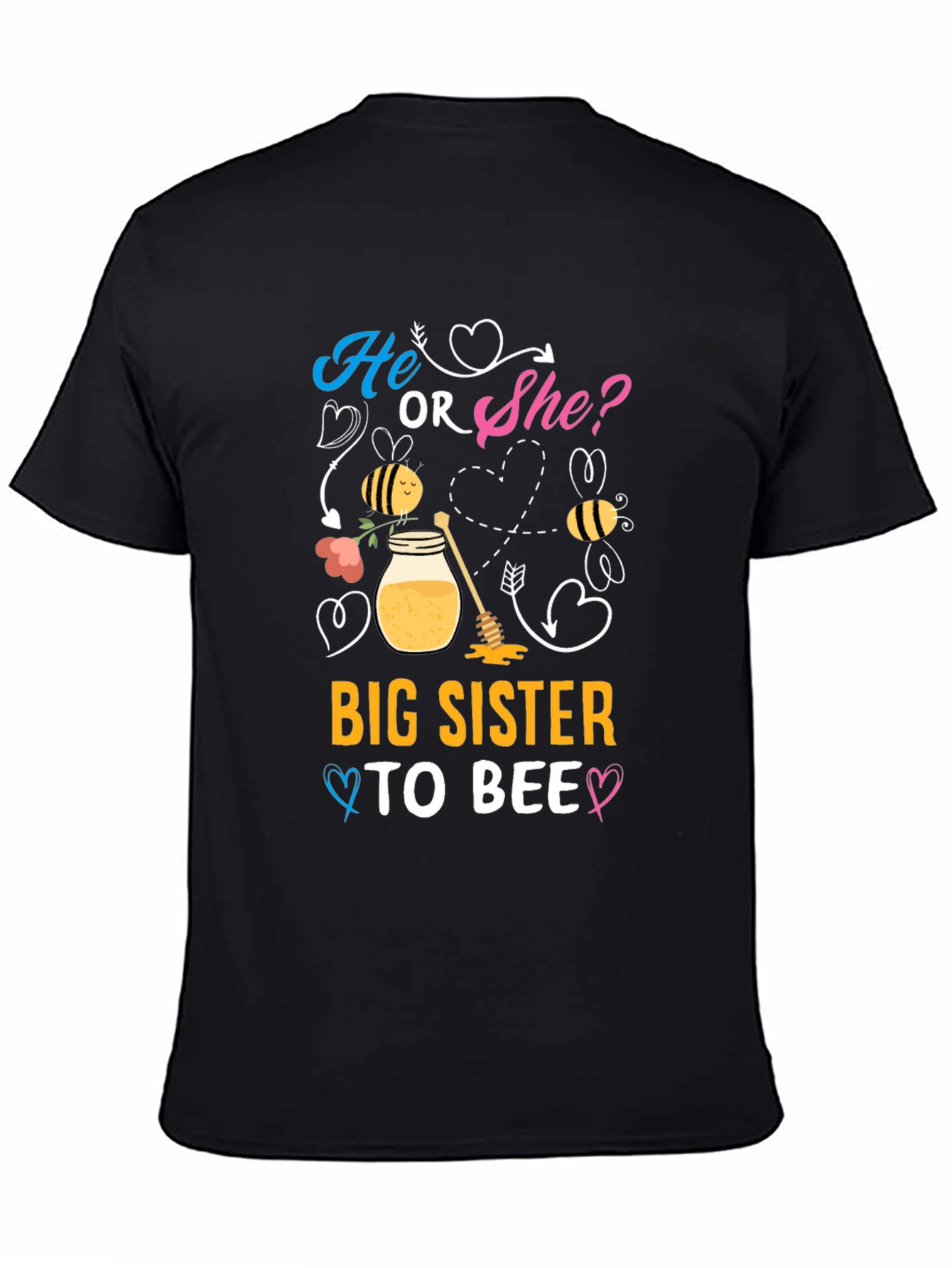 Big Sister To Bee Gender Reveal T-Shirt
