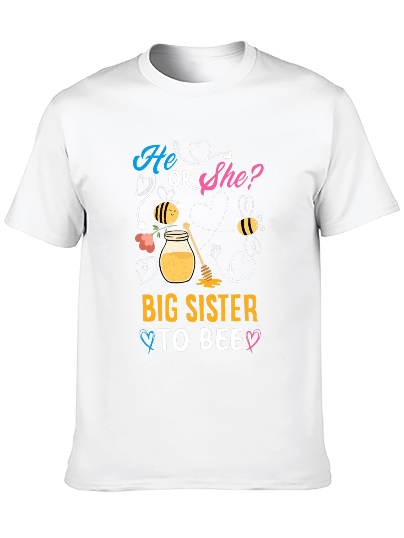 Big Sister To Bee Gender Reveal T-Shirt