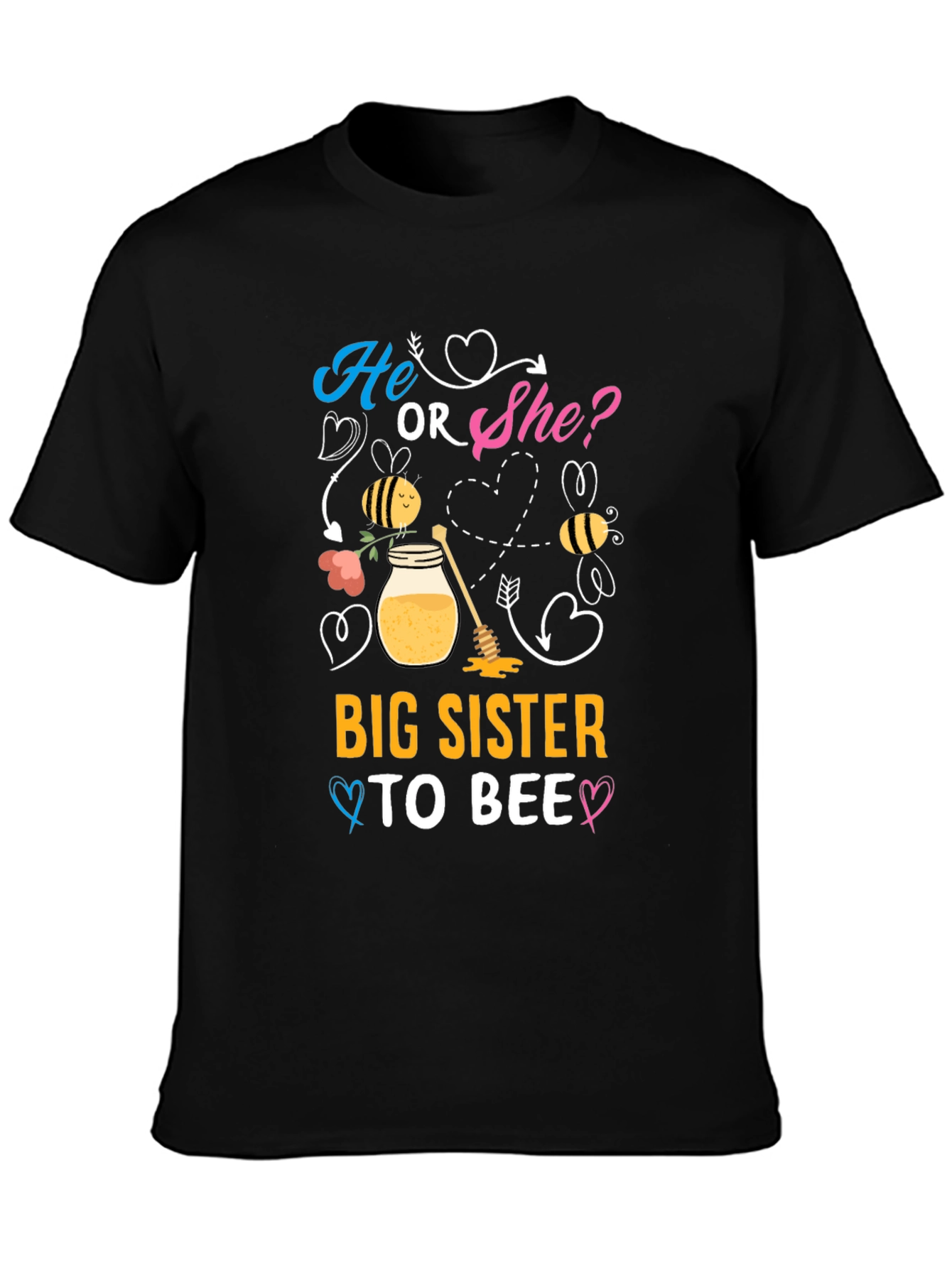 Big Sister To Bee Gender Reveal T-Shirt