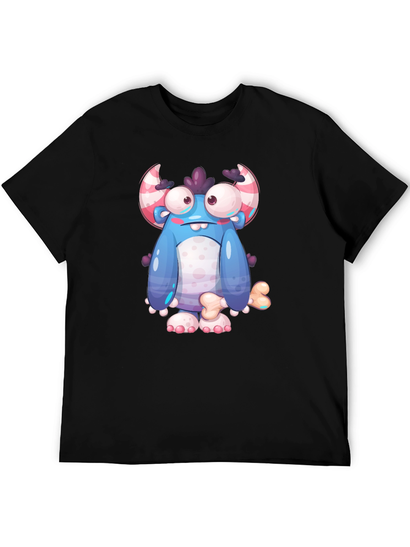 Monster Graphic Black T-Shirt for Men