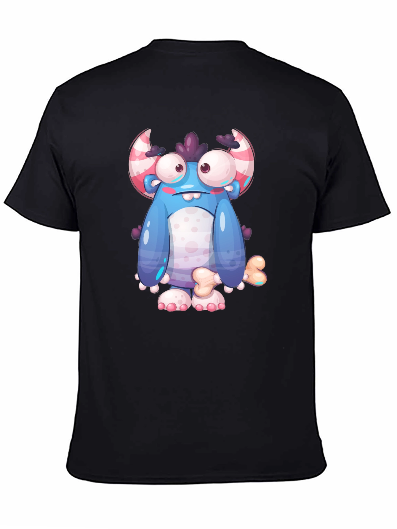 Monster Graphic Black T-Shirt for Men
