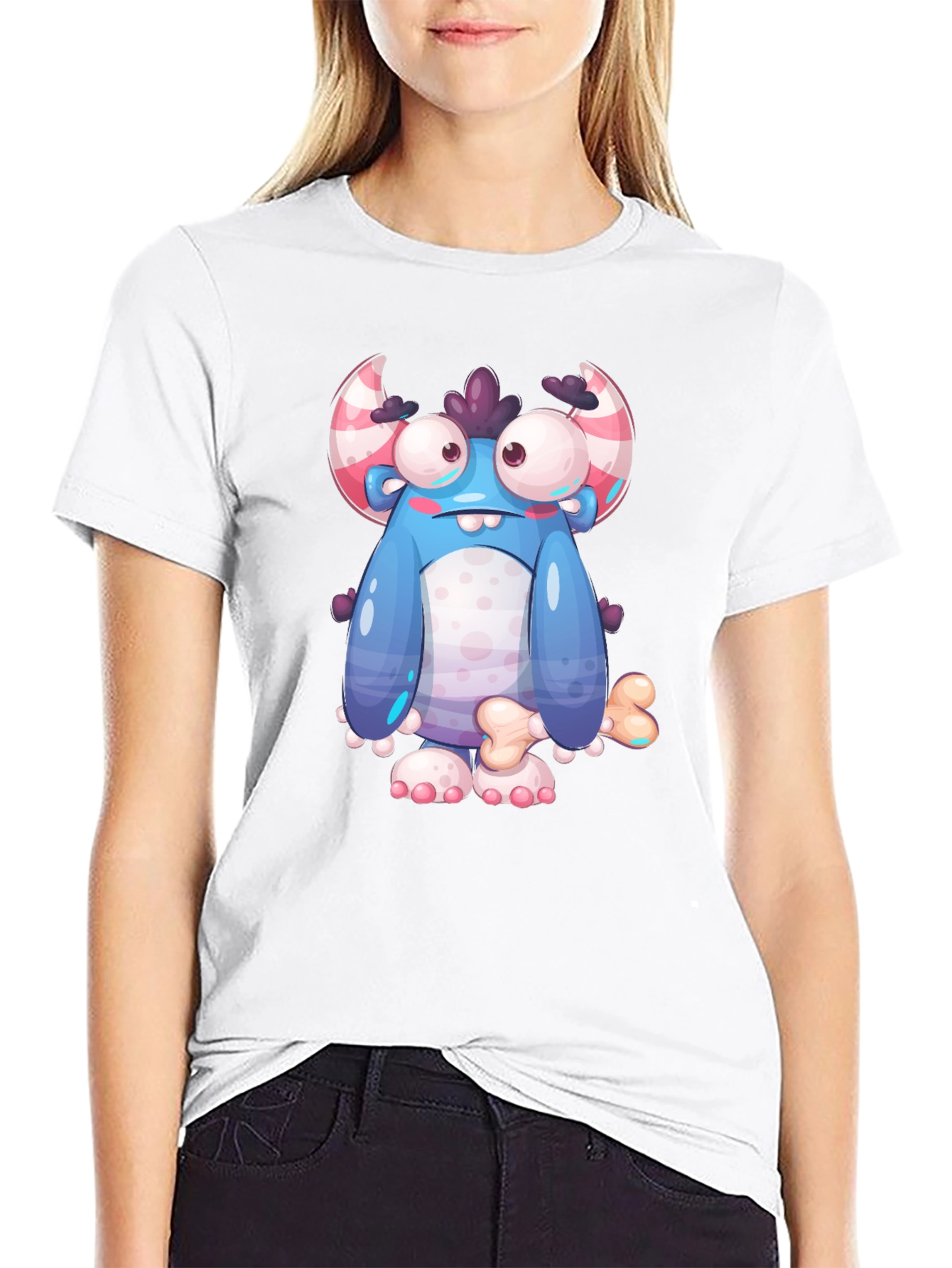 Monster Graphic Black T-Shirt for Men