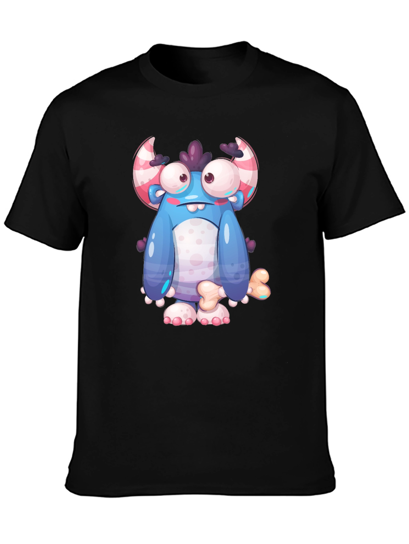Monster Graphic Black T-Shirt for Men