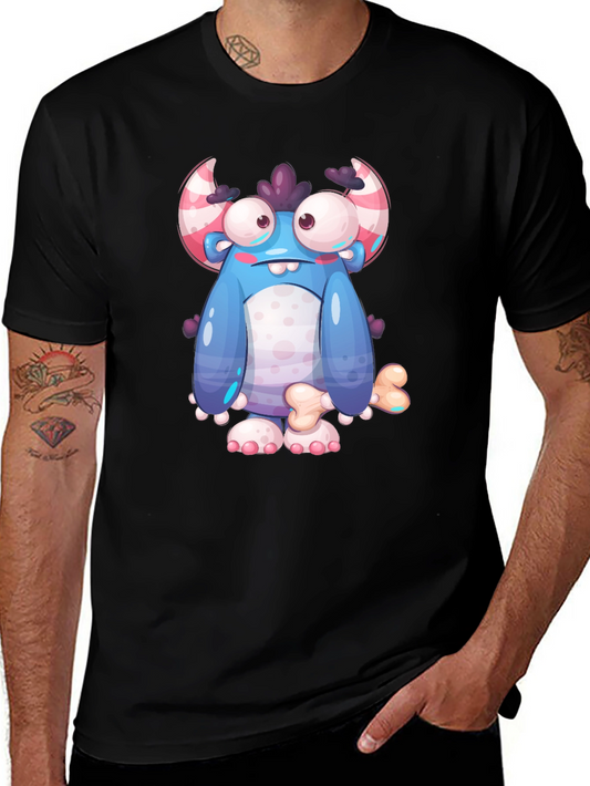 Monster Graphic Black T-Shirt for Men