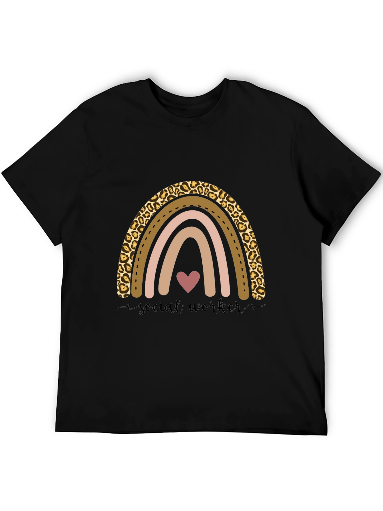 Social Worker Rainbow Graphic Tee