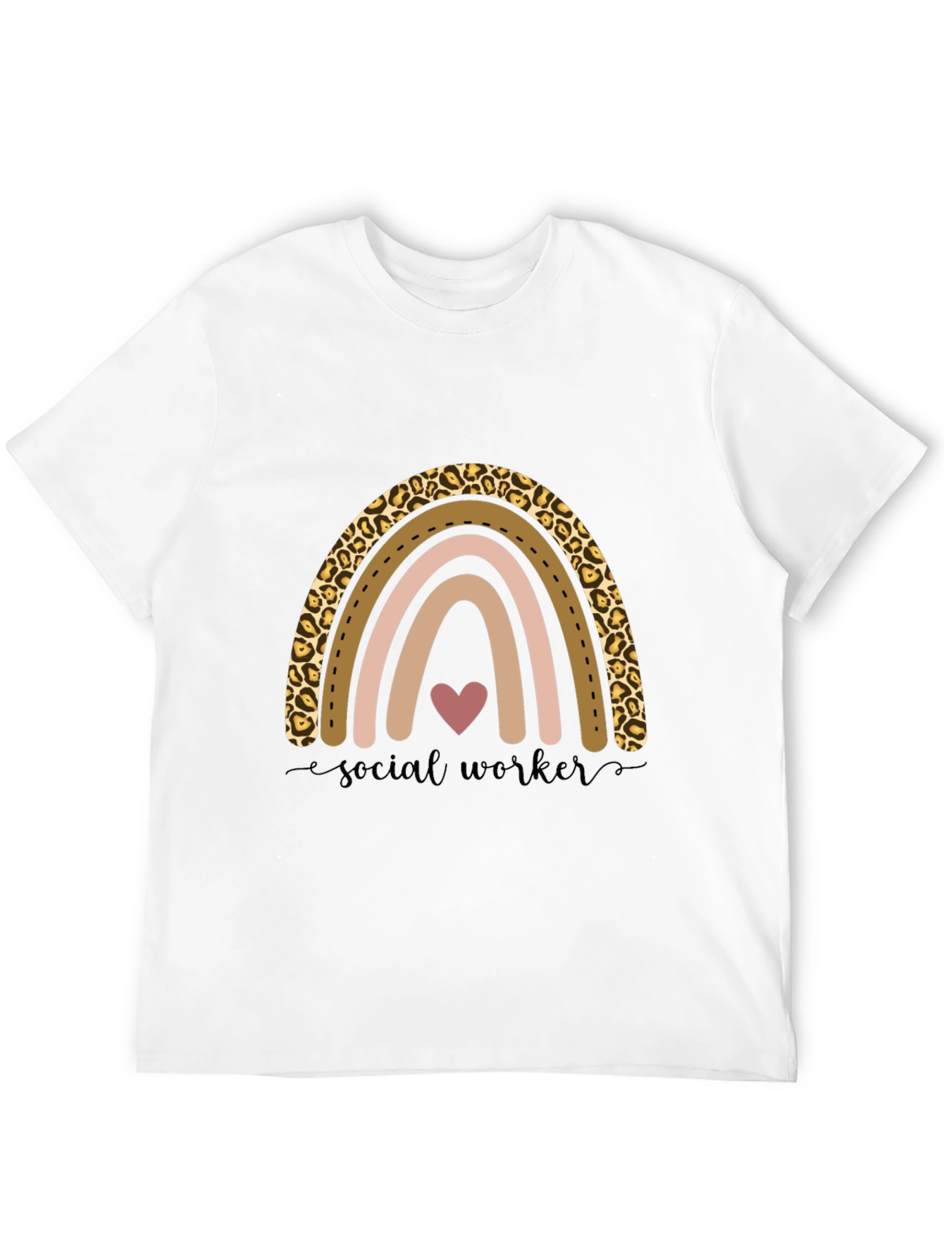 Social Worker Rainbow Graphic Tee