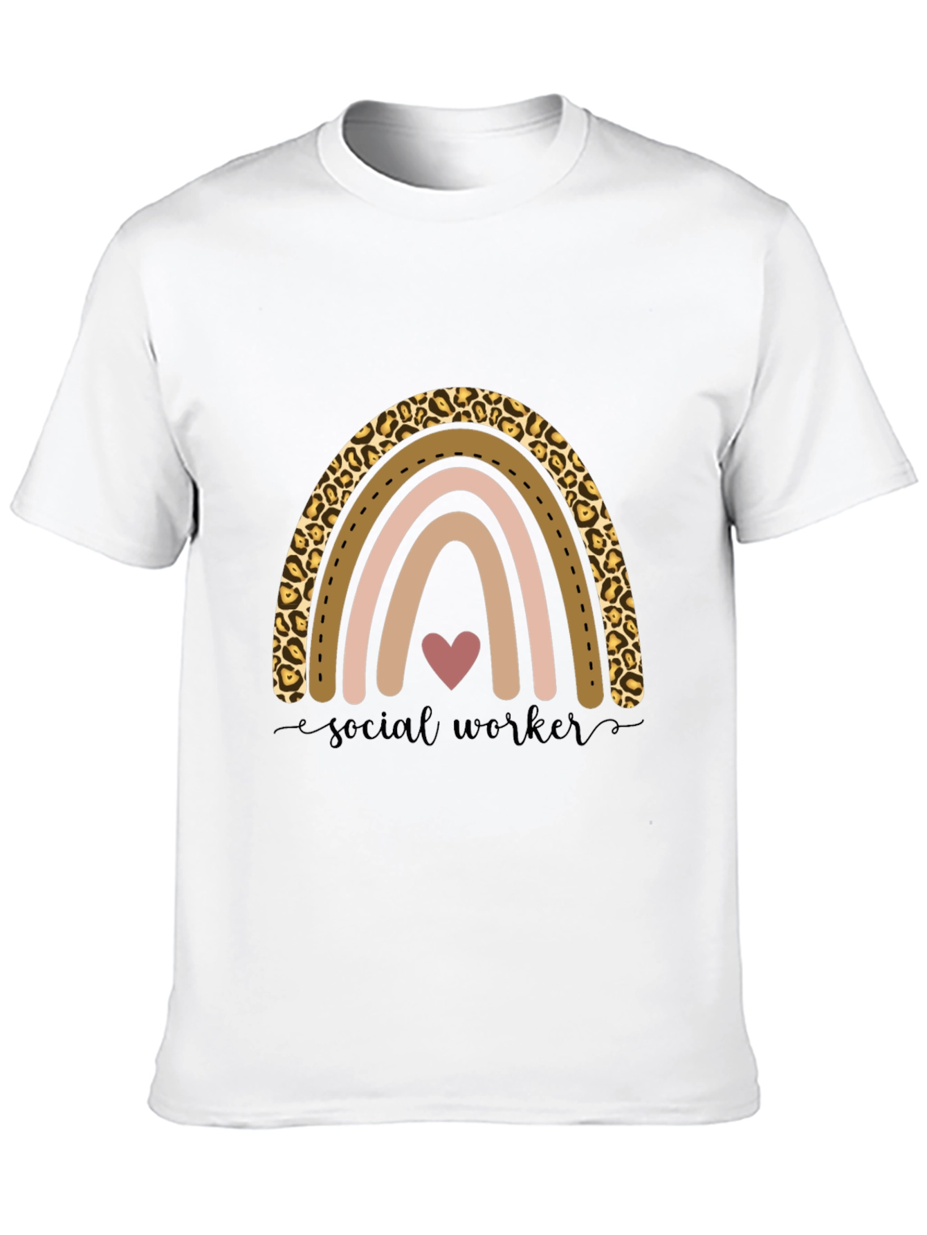 Social Worker Rainbow Graphic Tee
