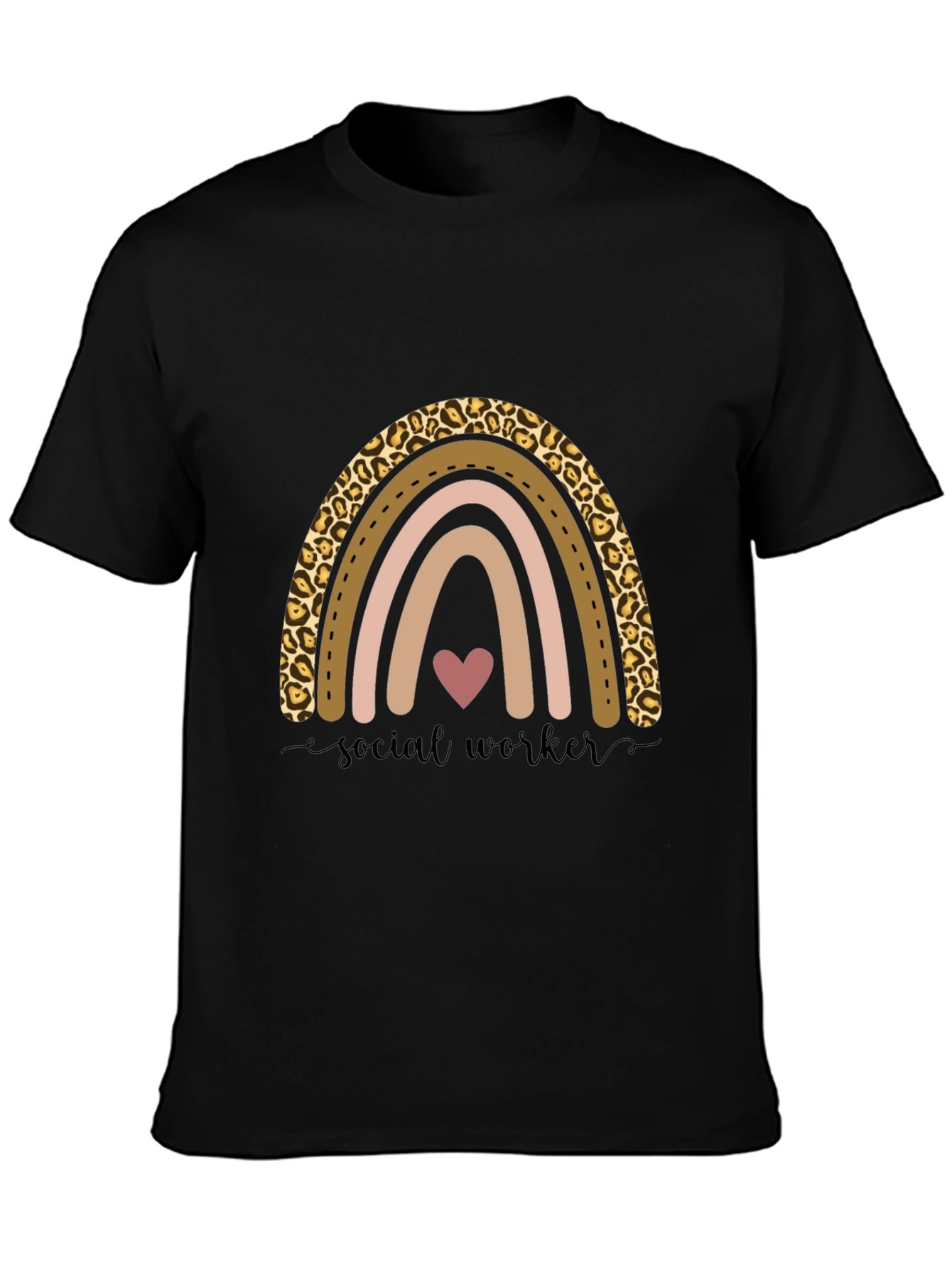 Social Worker Rainbow Graphic Tee