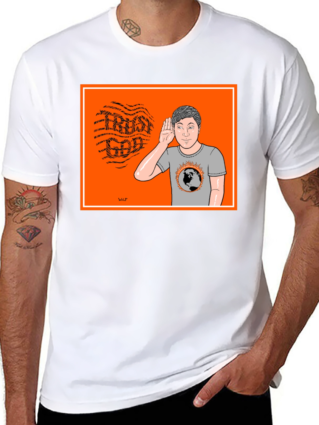 Cartoon Graphic T-Shirt - Global Warming Awareness Tee