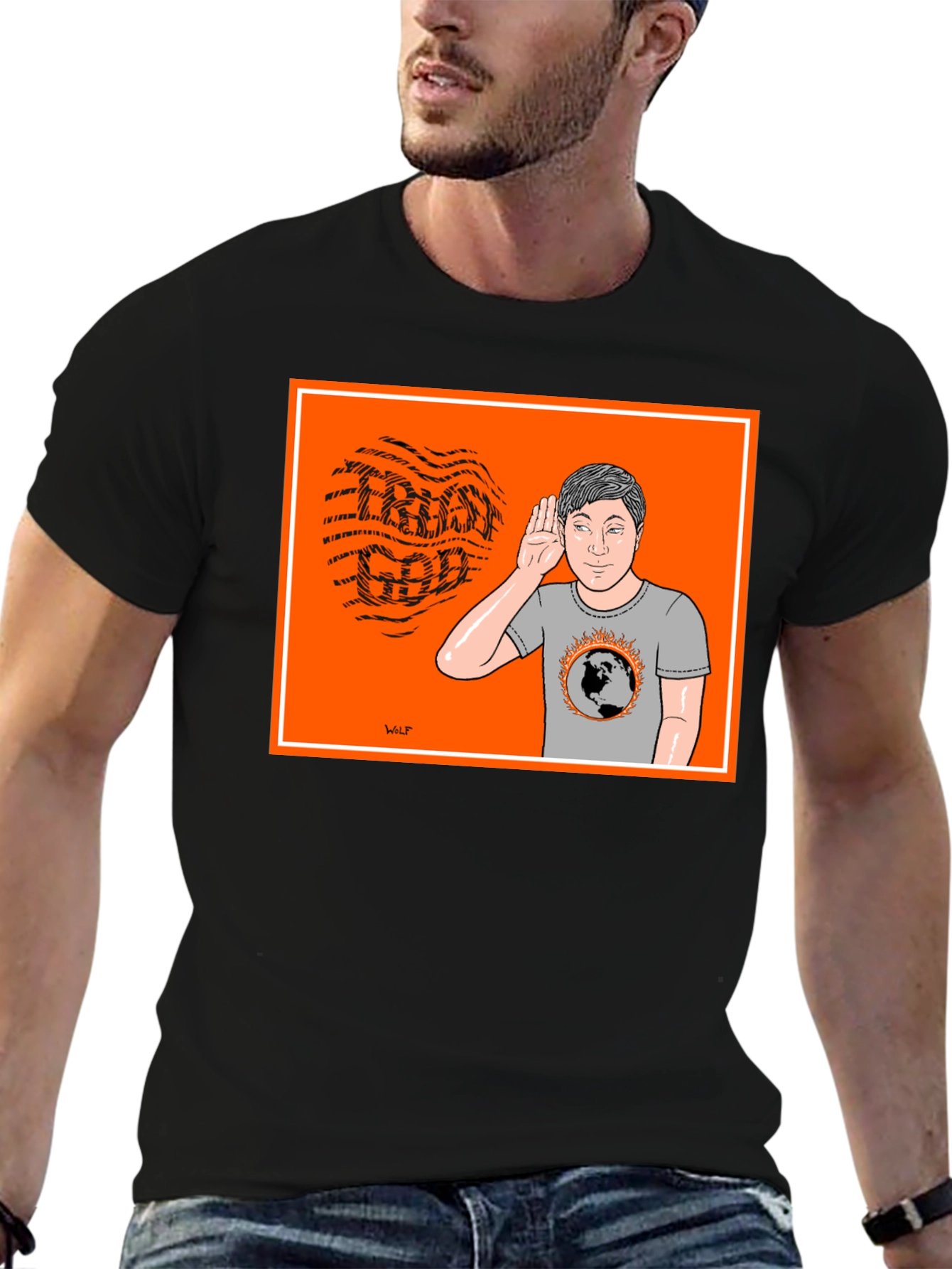 Cartoon Graphic T-Shirt - Global Warming Awareness Tee
