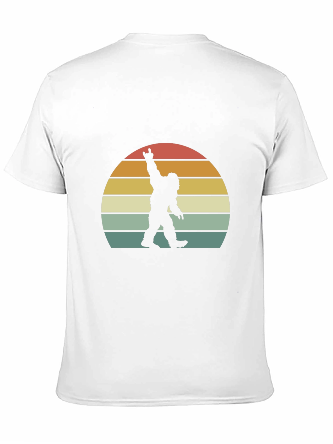 Retro Bigfoot Rock On T-Shirt - Black