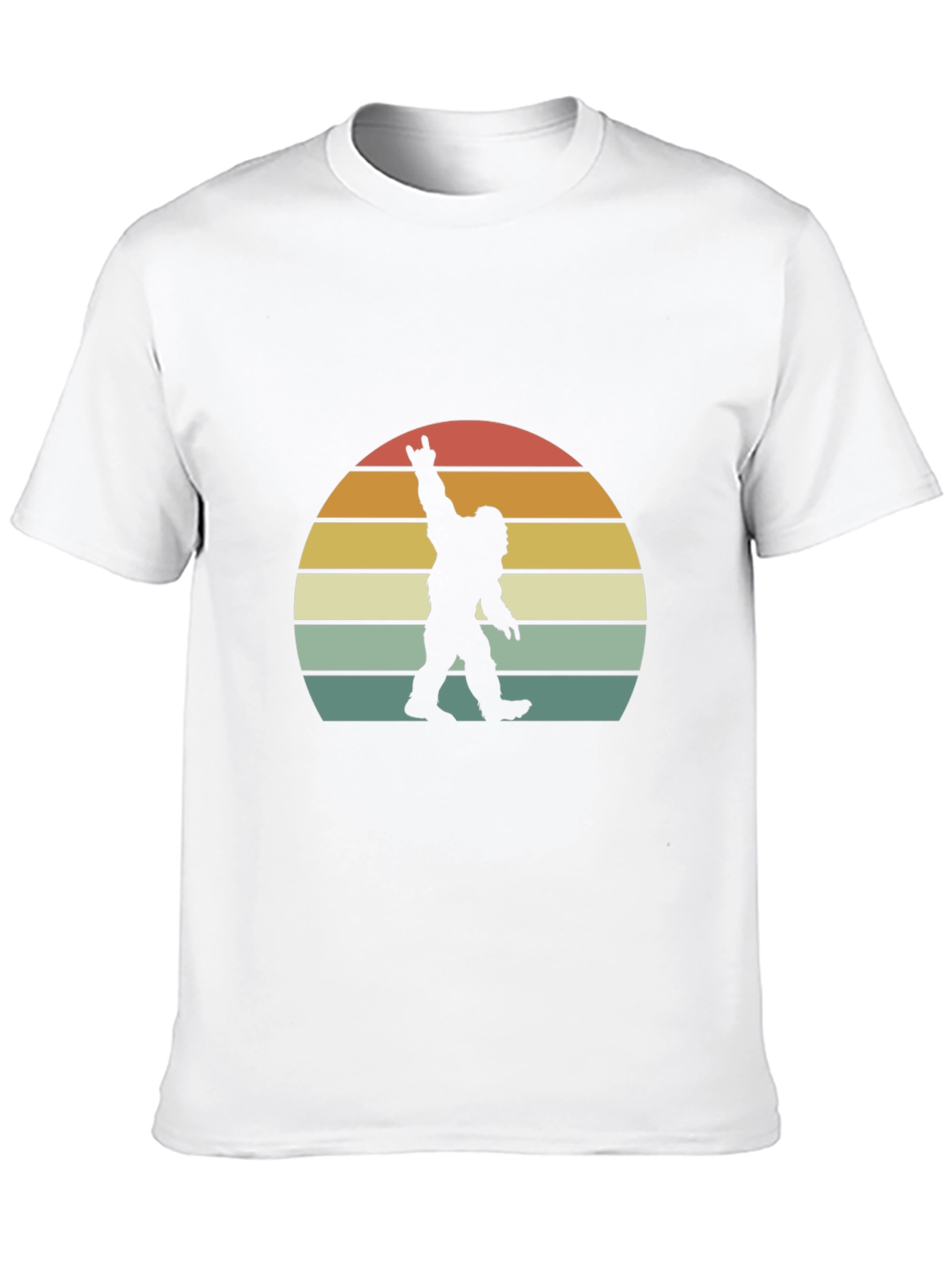 Retro Bigfoot Rock On T-Shirt - Black
