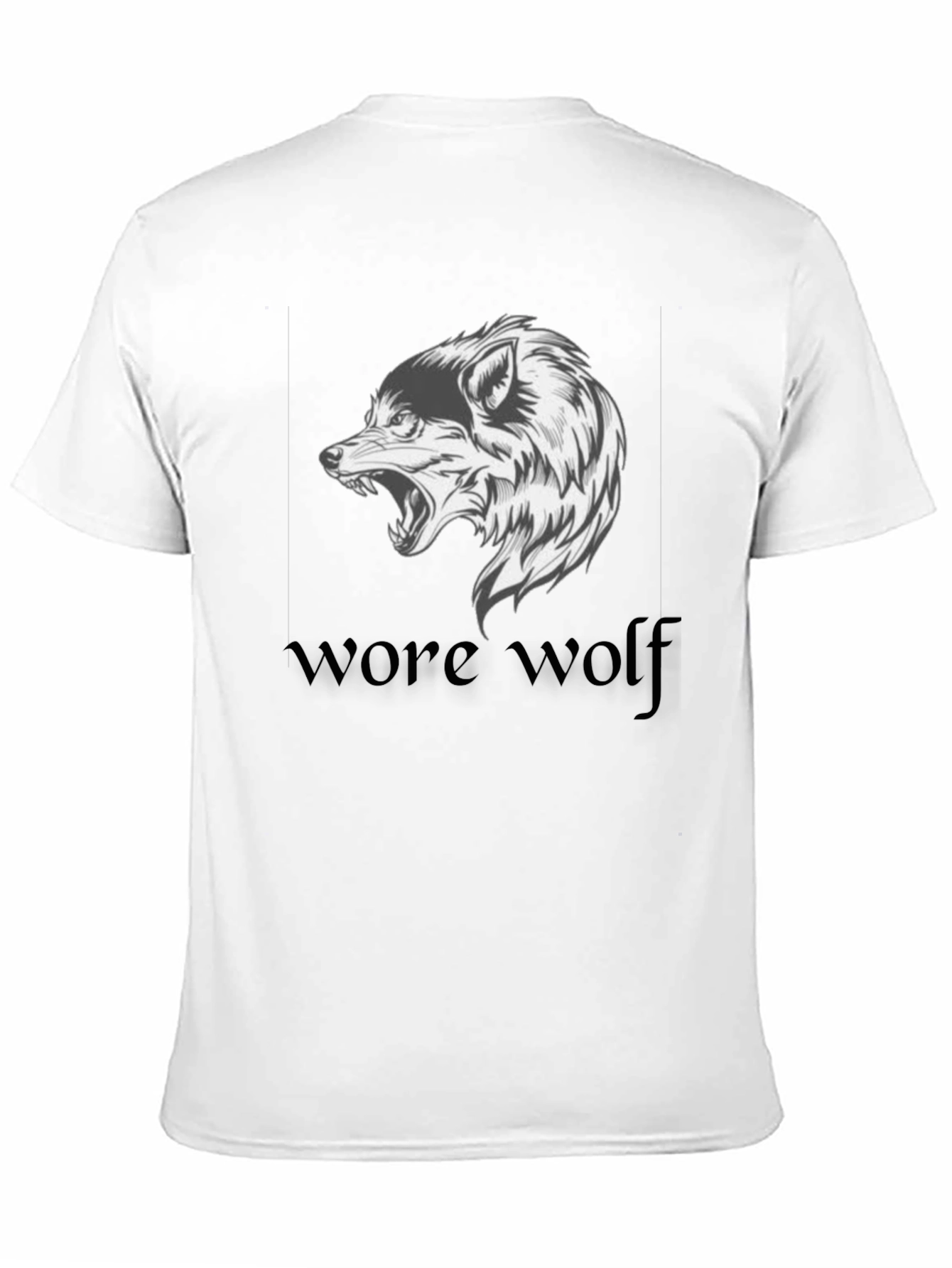 Werewolf Graphic Tee - Black Cotton T-Shirt
