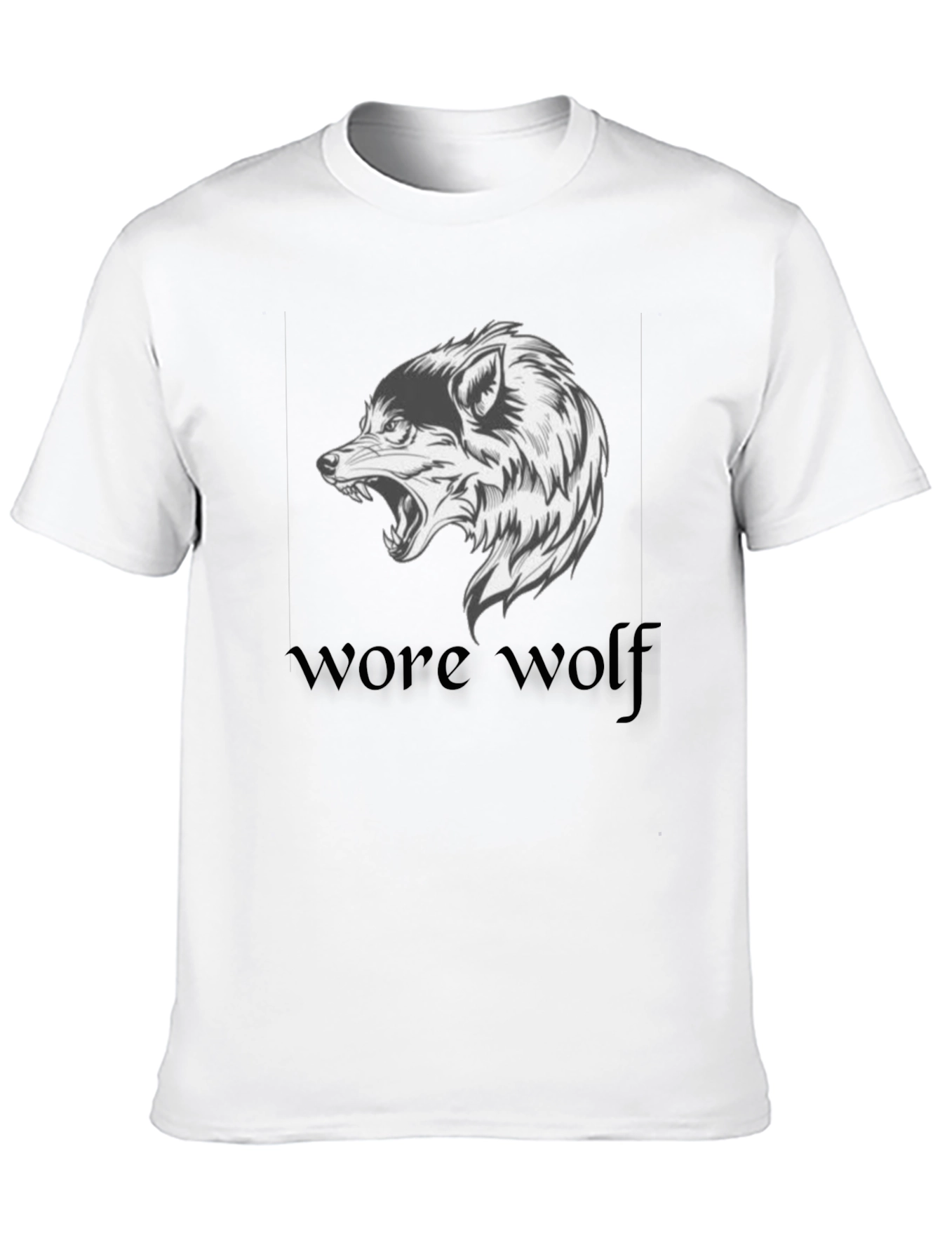 Werewolf Graphic Tee - Black Cotton T-Shirt