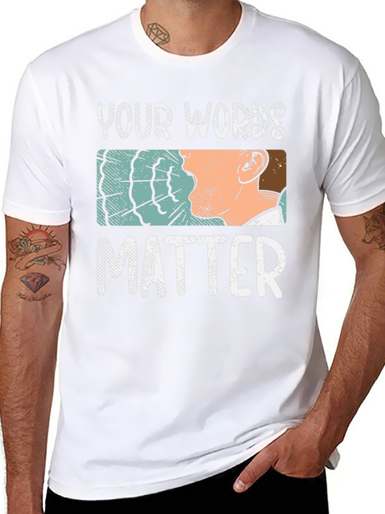 Your Words Matter Graphic Tee - Black