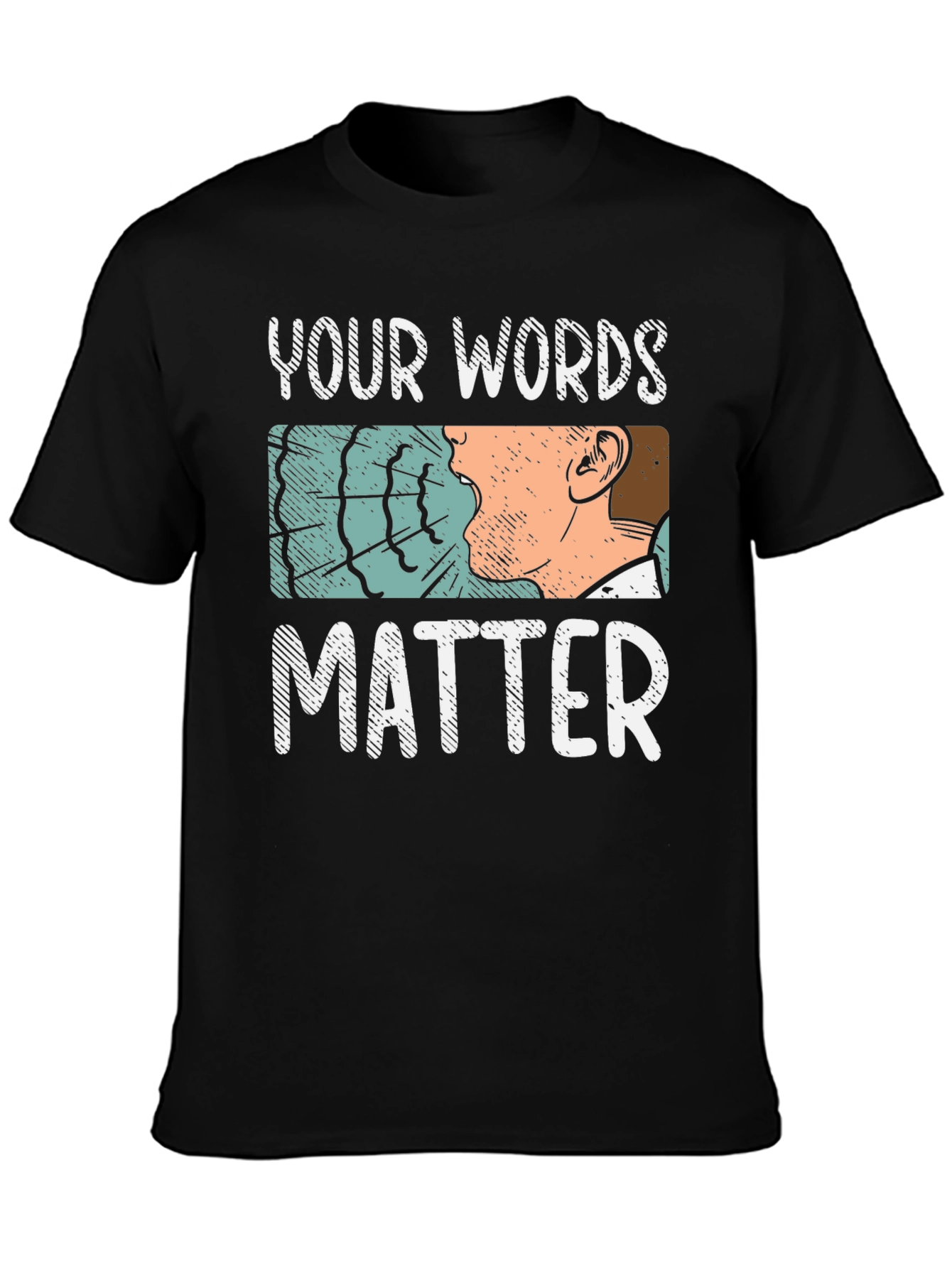 Your Words Matter Graphic Tee - Black