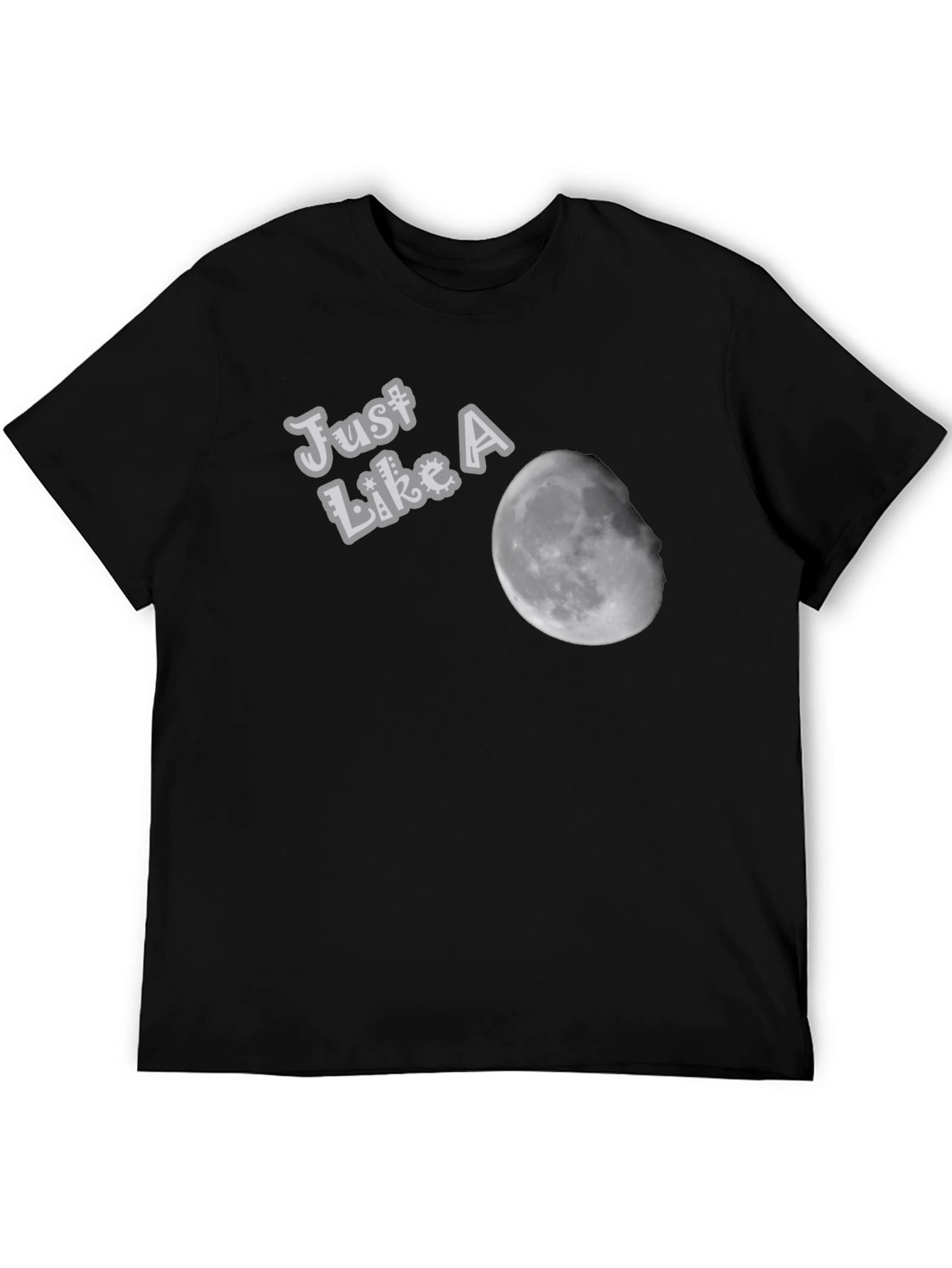 Just Like A Moon Black T-Shirt