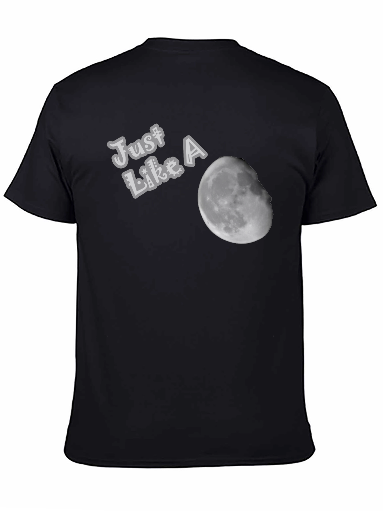 Just Like A Moon Black T-Shirt