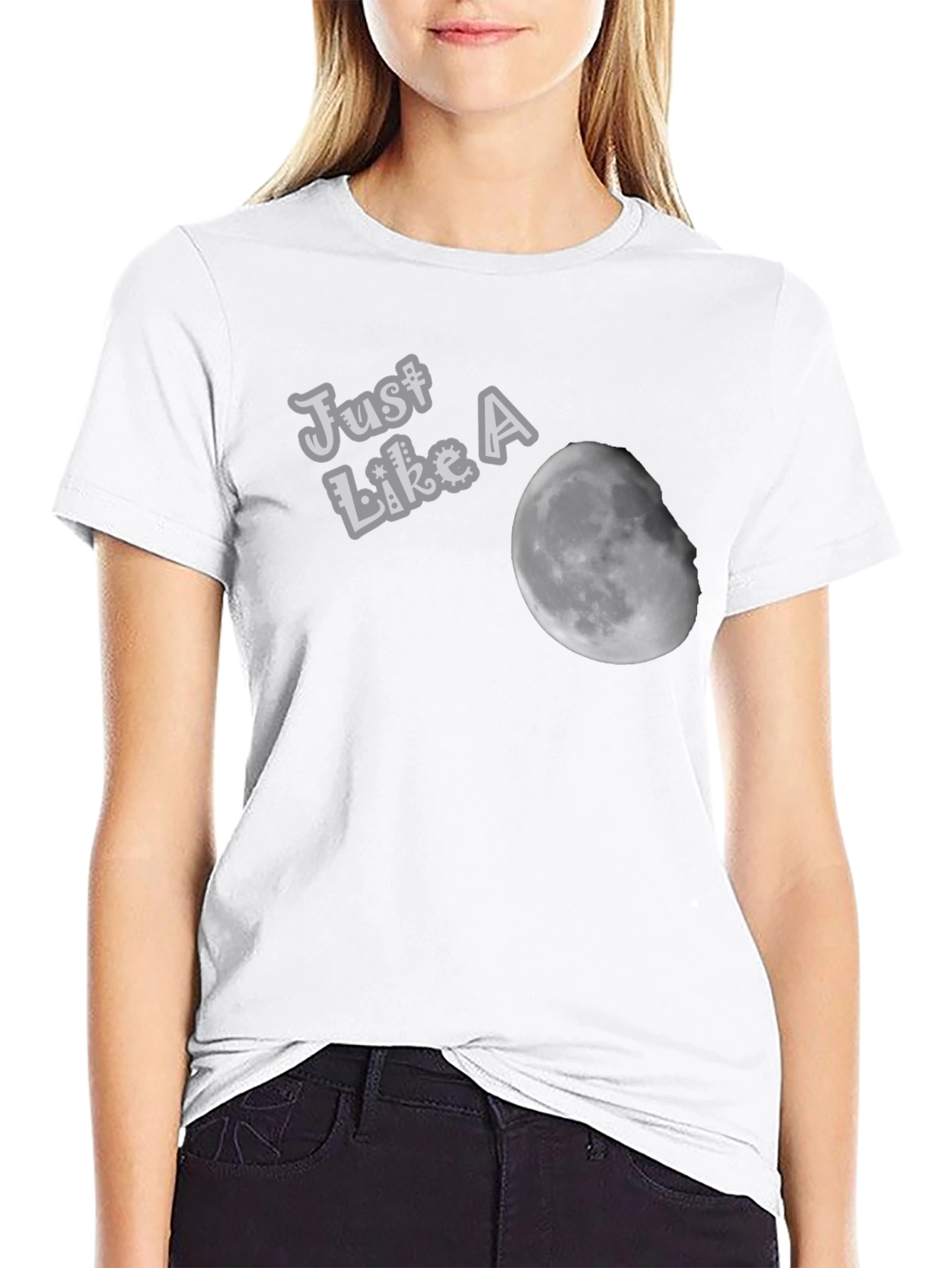 Just Like A Moon Black T-Shirt