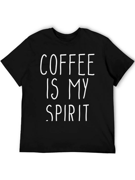 Coffee Is My Spirit Graphic Tee - Black T-Shirt