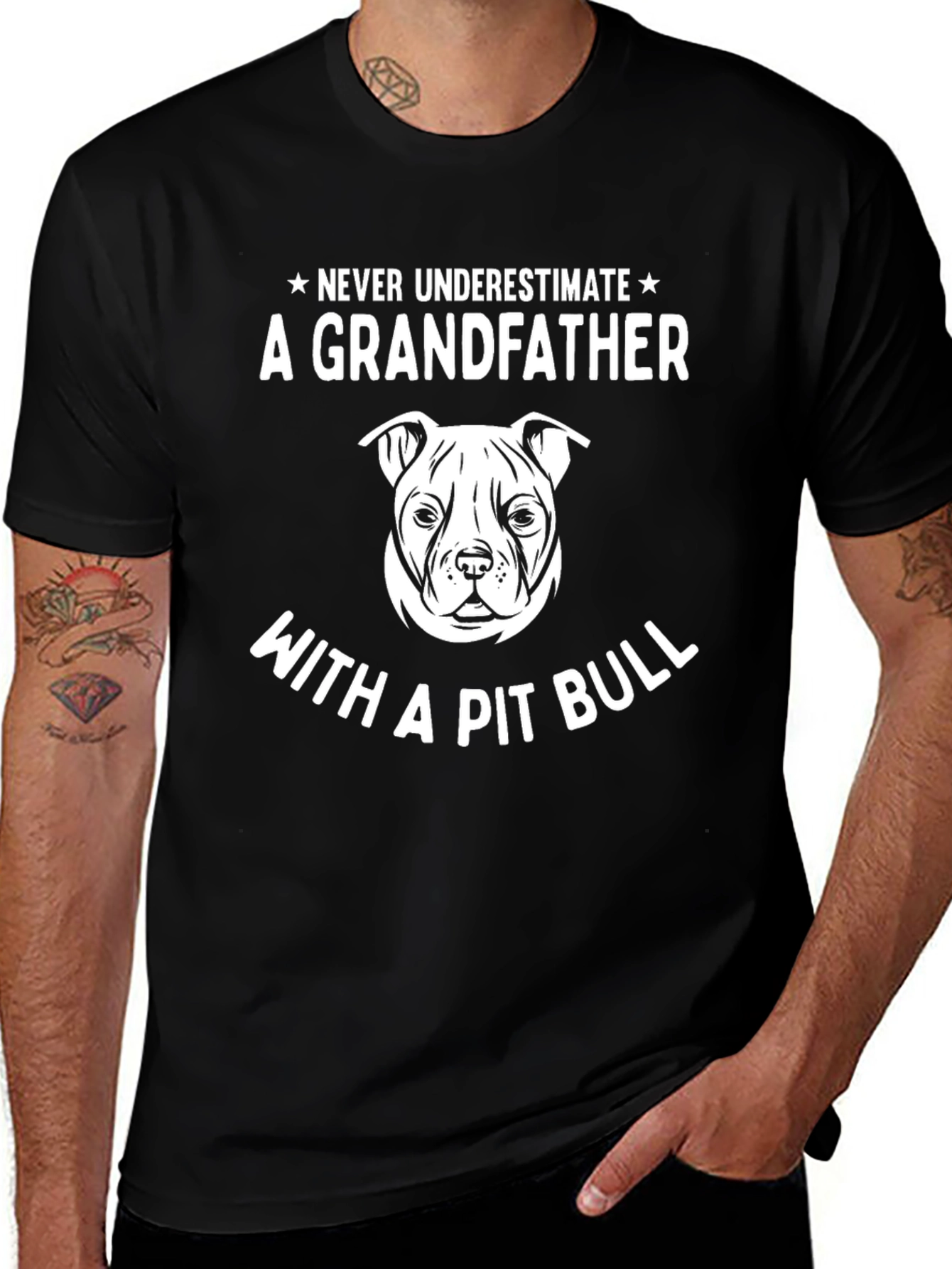 Grandfather Pit Bull T-Shirt