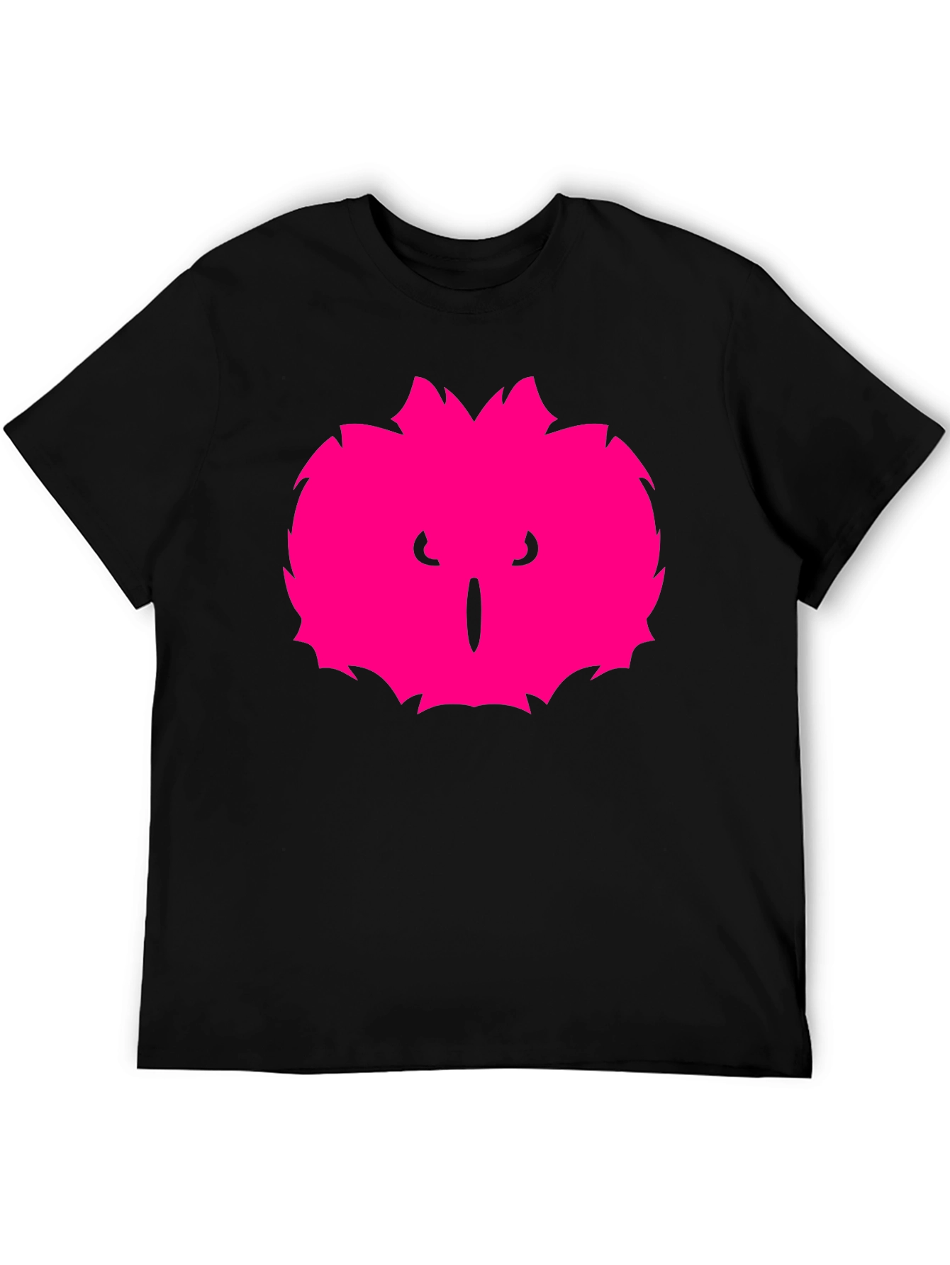 Mens Black T-Shirt with Pink Monster Graphic