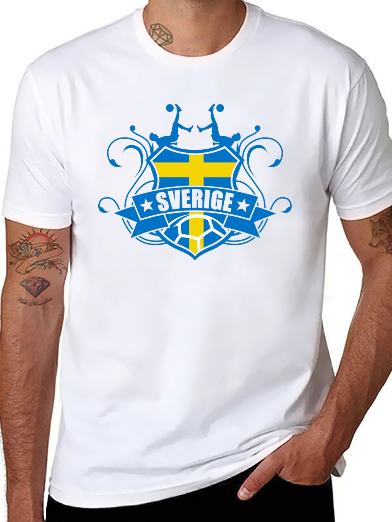 Sverige Graphic T-Shirt - Sweden Soccer Fan Tee