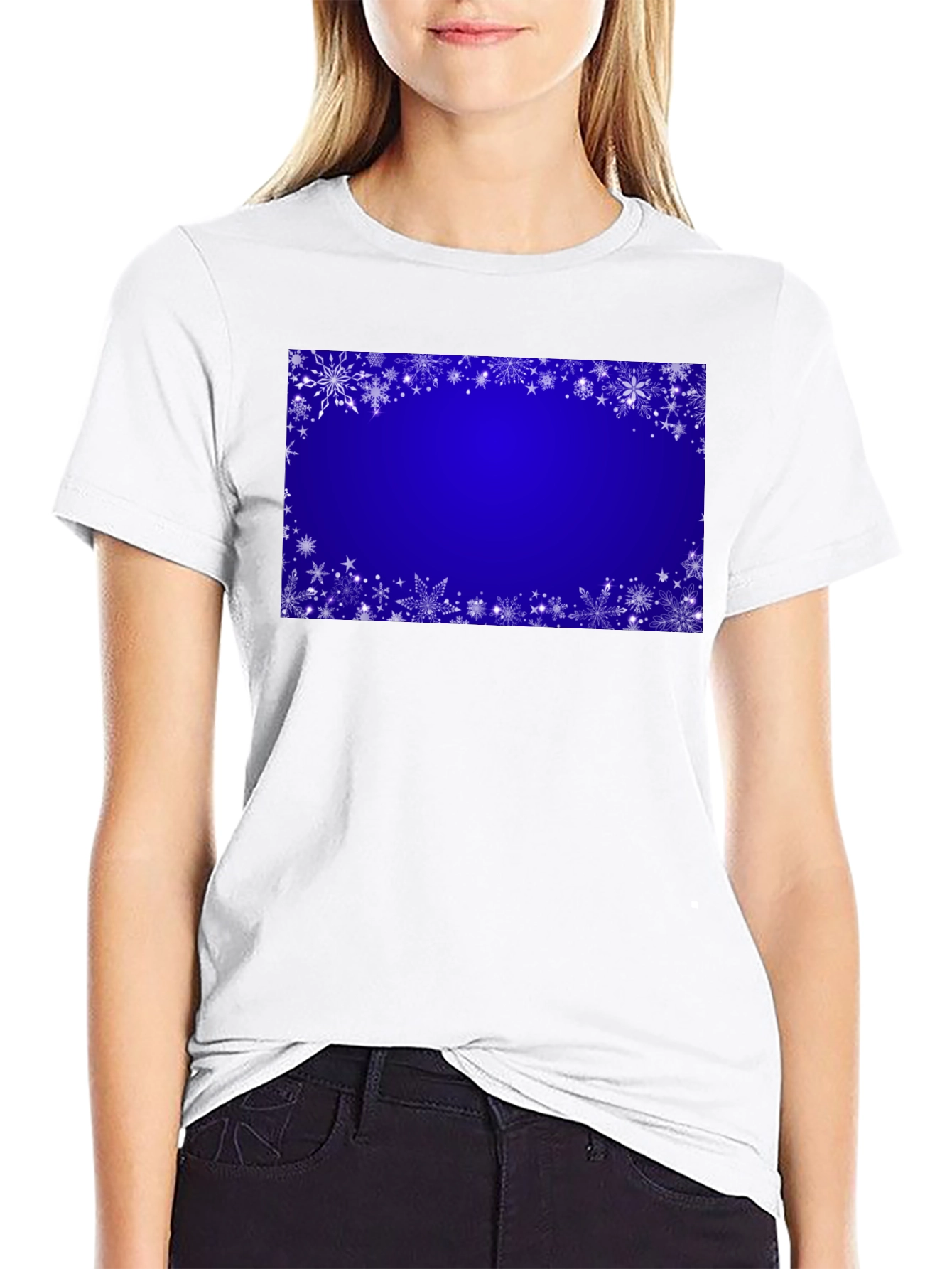 Snowflake Frame T-Shirt - Winter Holiday Graphic Tee