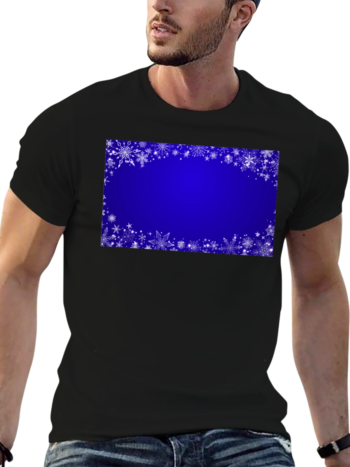 Snowflake Frame T-Shirt - Winter Holiday Graphic Tee