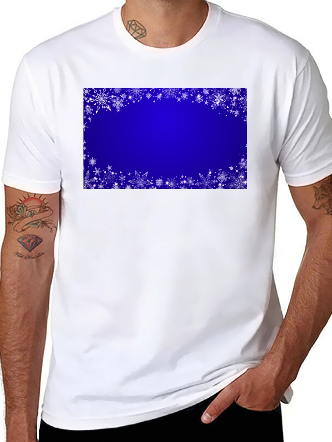 Snowflake Frame T-Shirt - Winter Holiday Graphic Tee