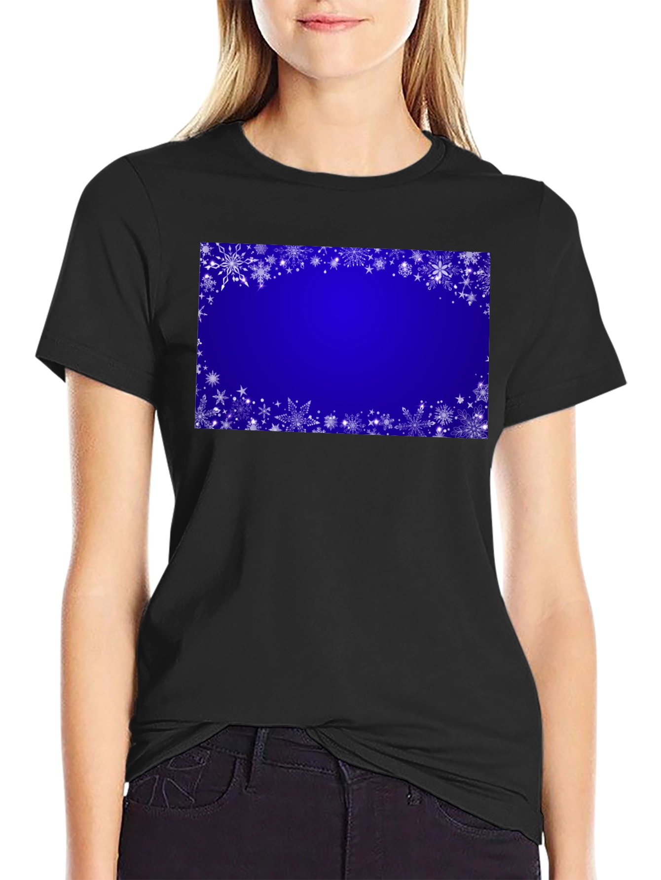 Snowflake Frame T-Shirt - Winter Holiday Graphic Tee