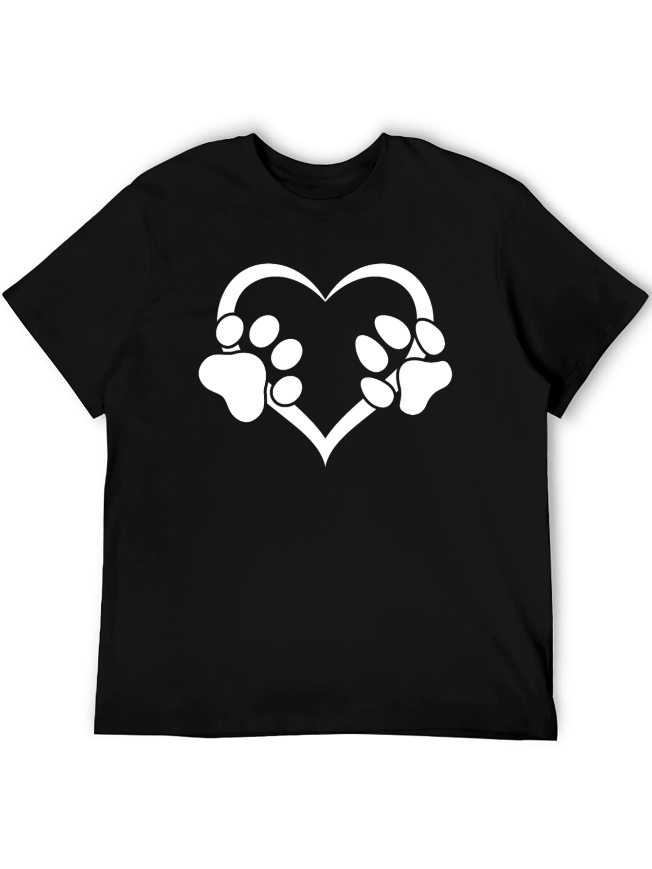 Paw Print Heart Graphic T-Shirt
