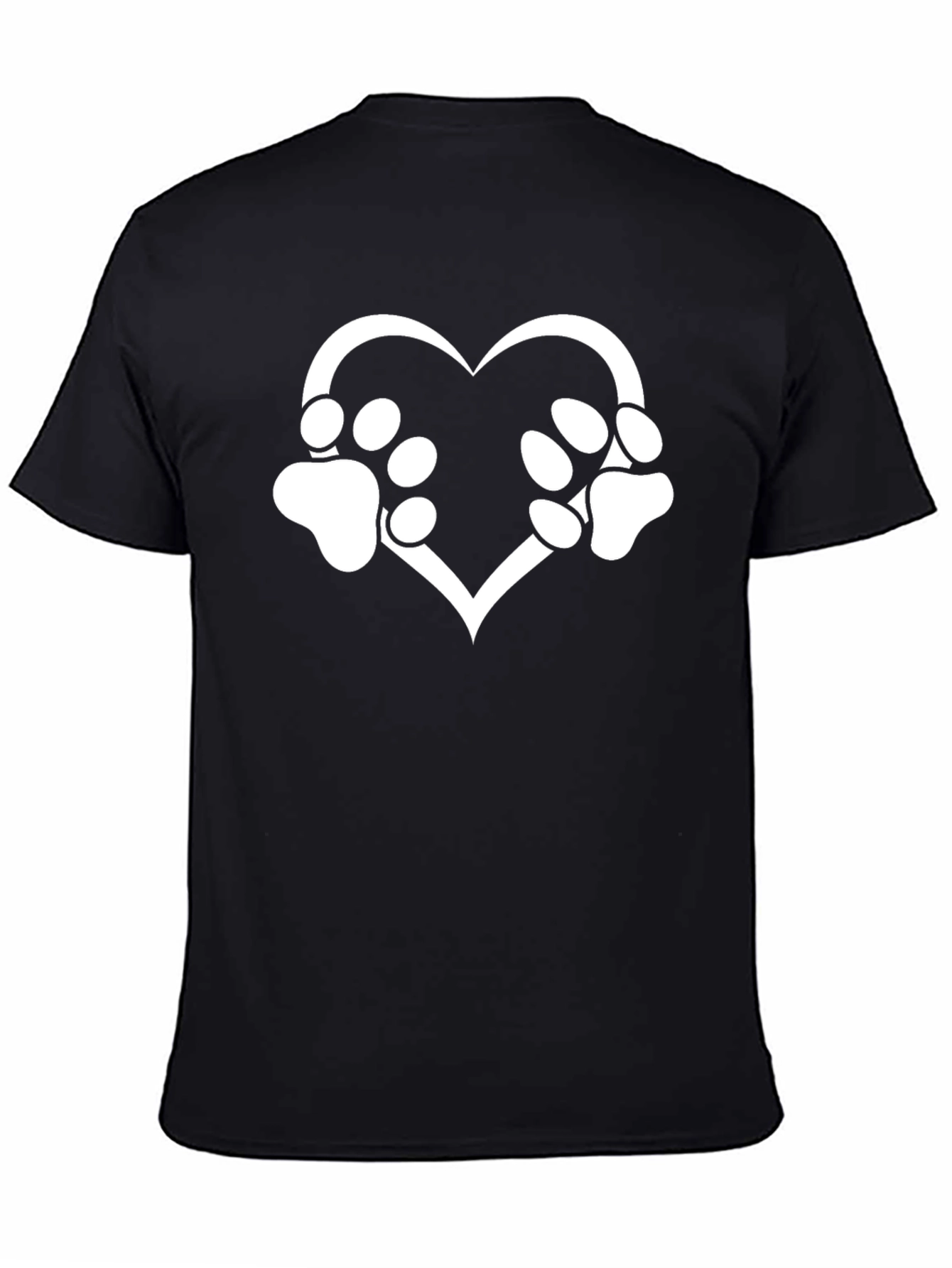 Paw Print Heart Graphic T-Shirt