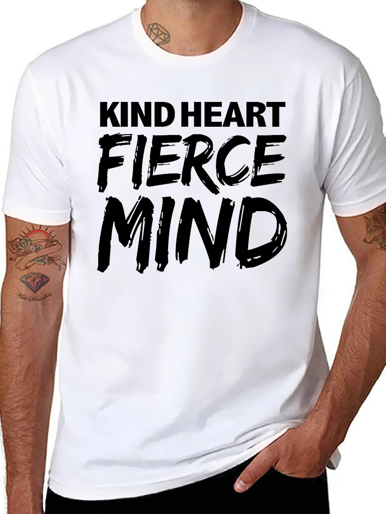 Kind Heart Fierce Mind Graphic Tee - Black