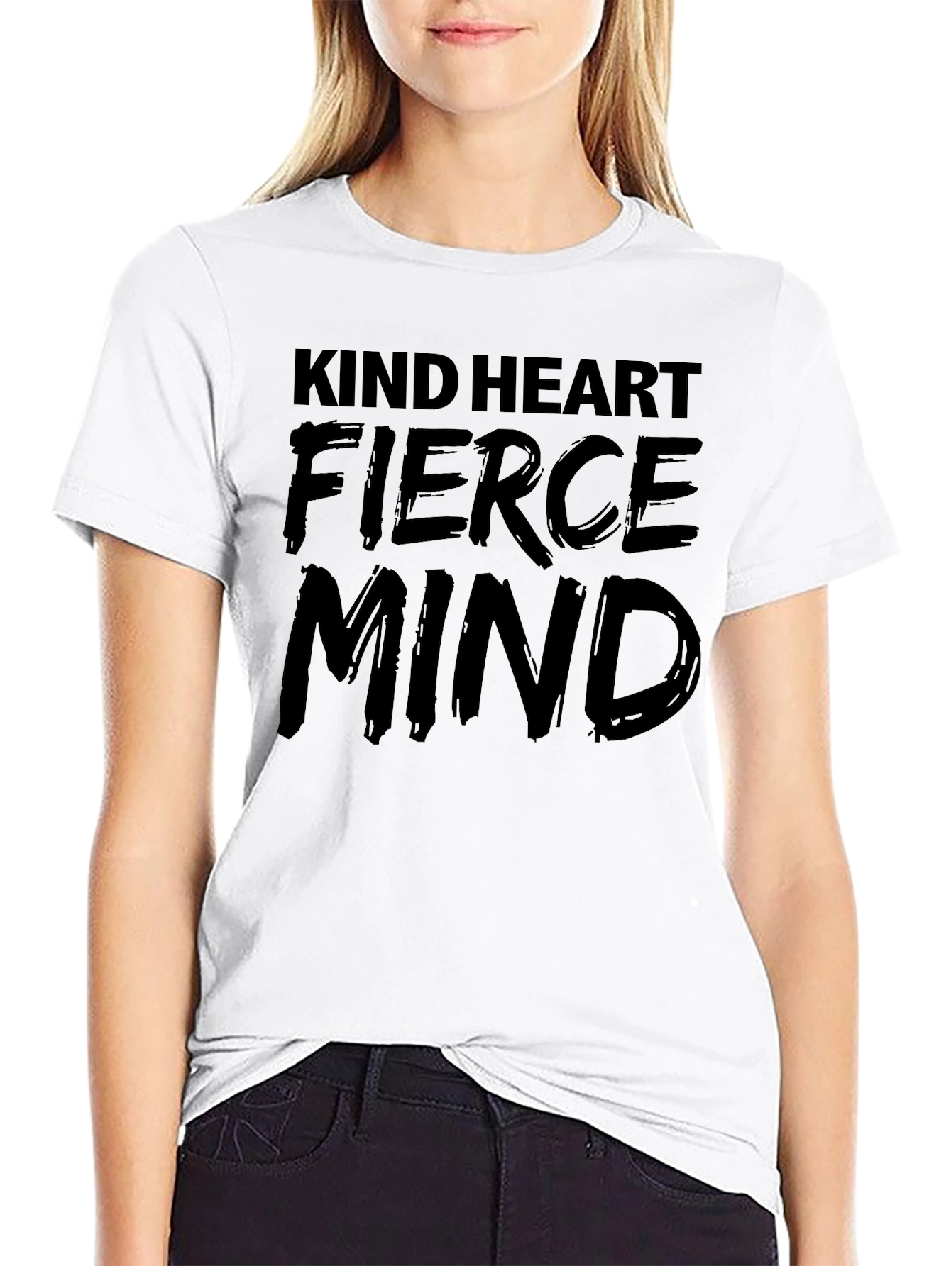Kind Heart Fierce Mind Graphic Tee - Black