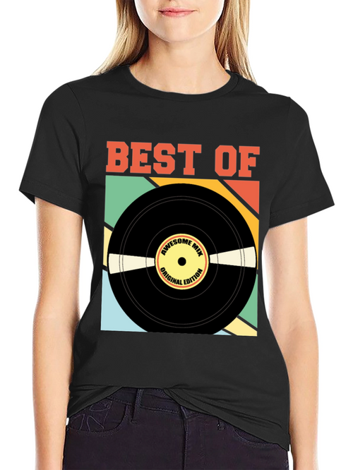 Best Of Vinyl Record Graphic Tee - Retro Music T-Shirt