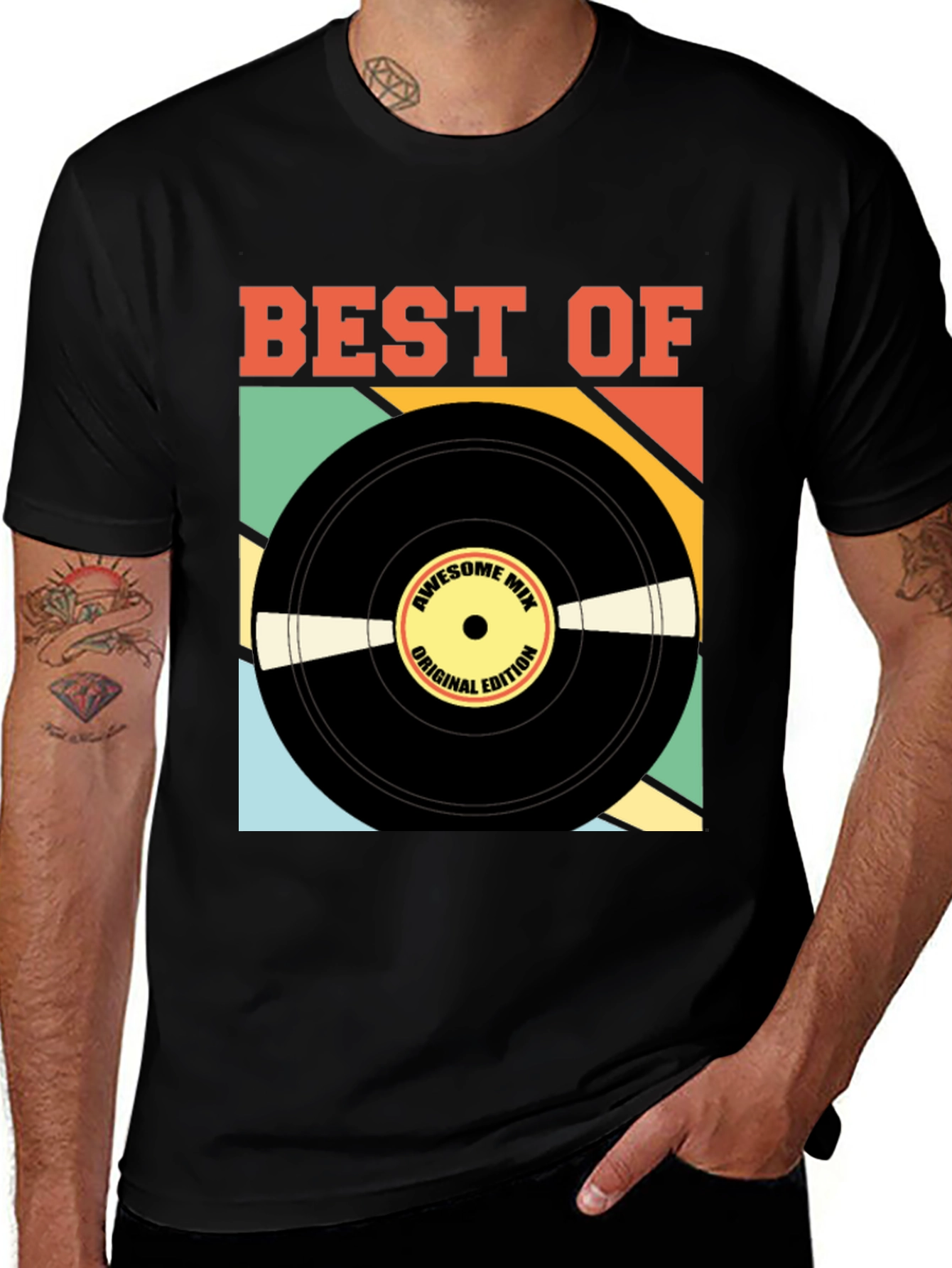 Best Of Vinyl Record Graphic Tee - Retro Music T-Shirt