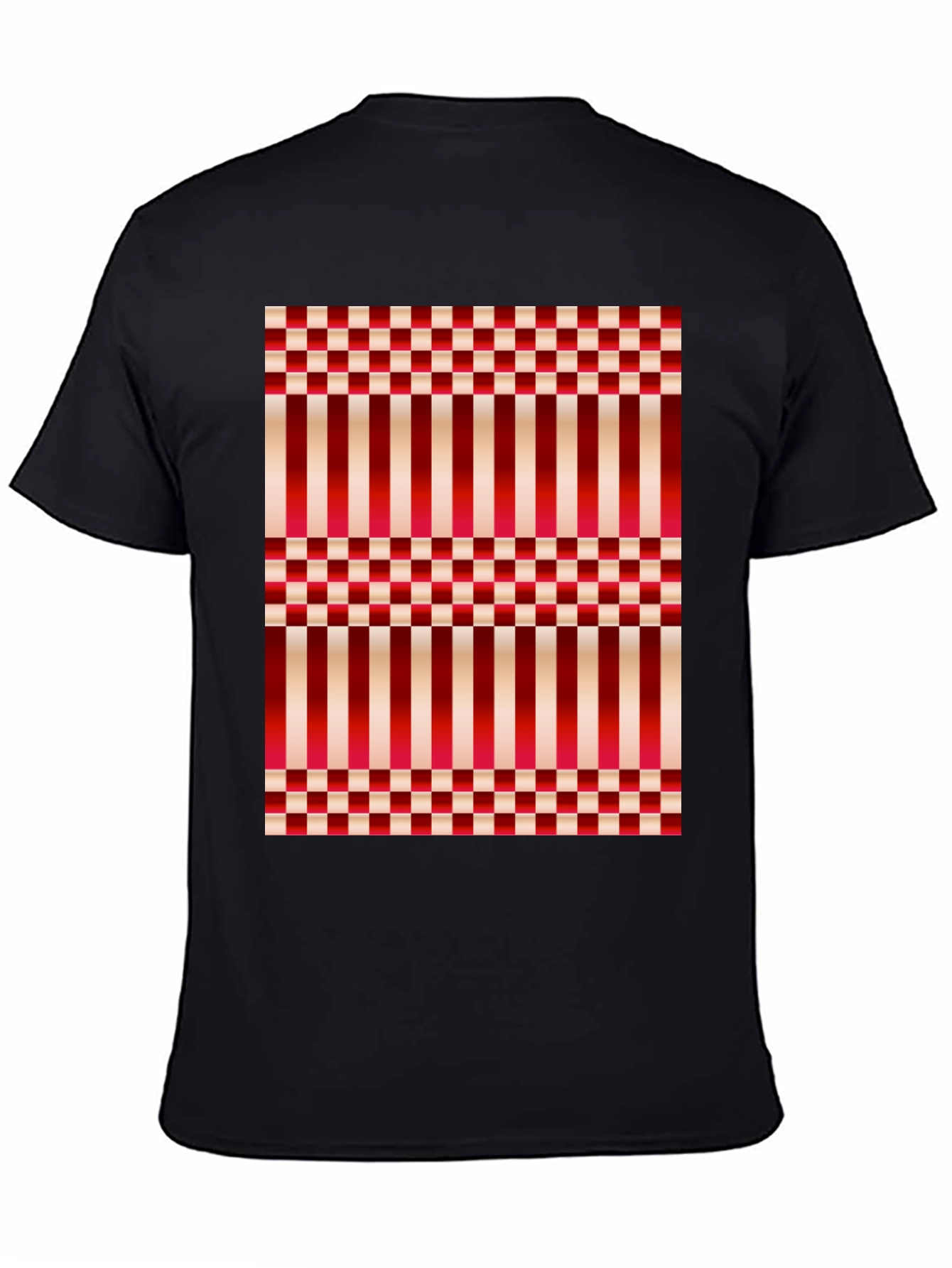 Striped & Checkered Pattern T-Shirt