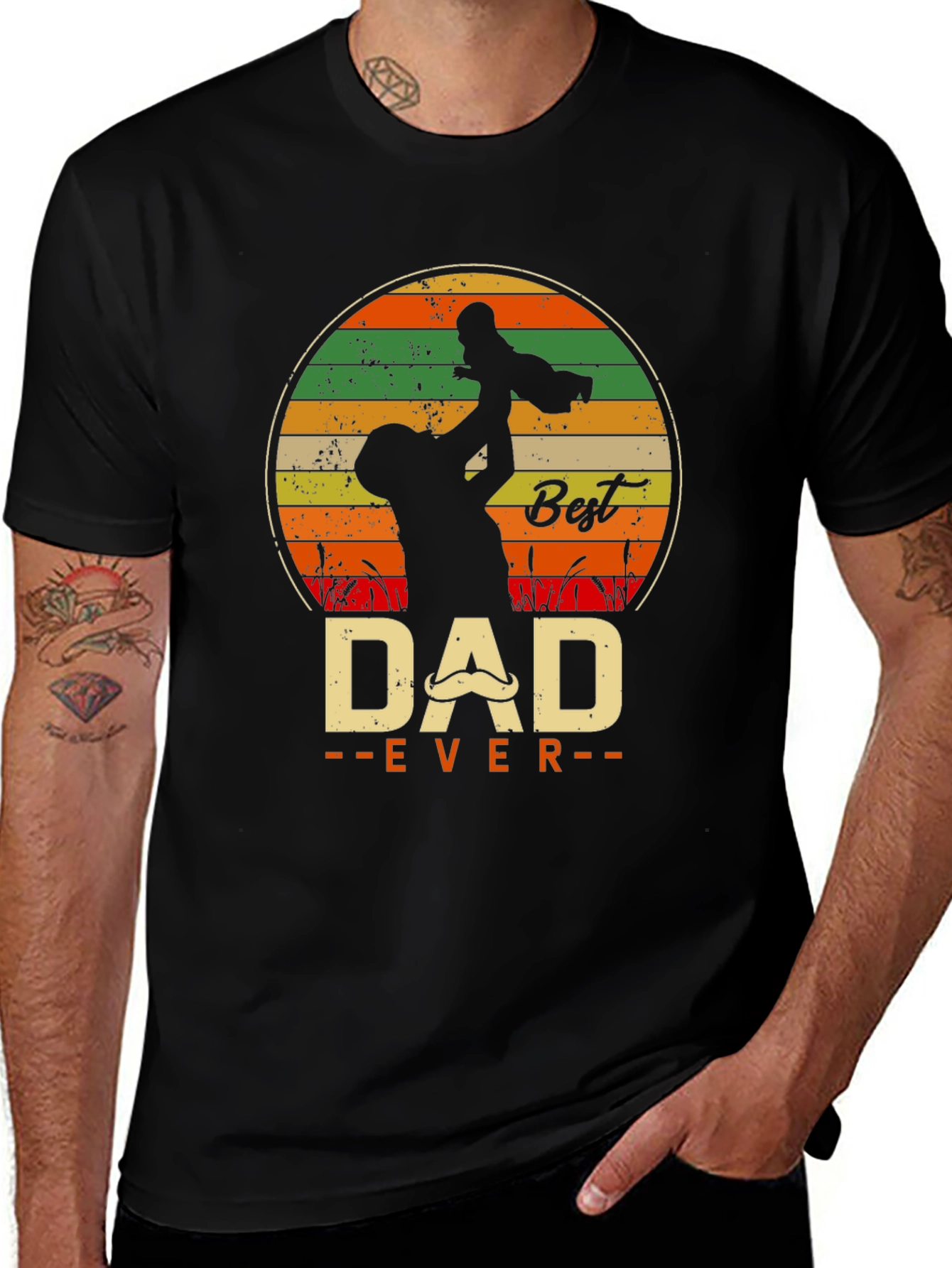 Best Dad Ever Graphic Tee - Fathers Day Gift