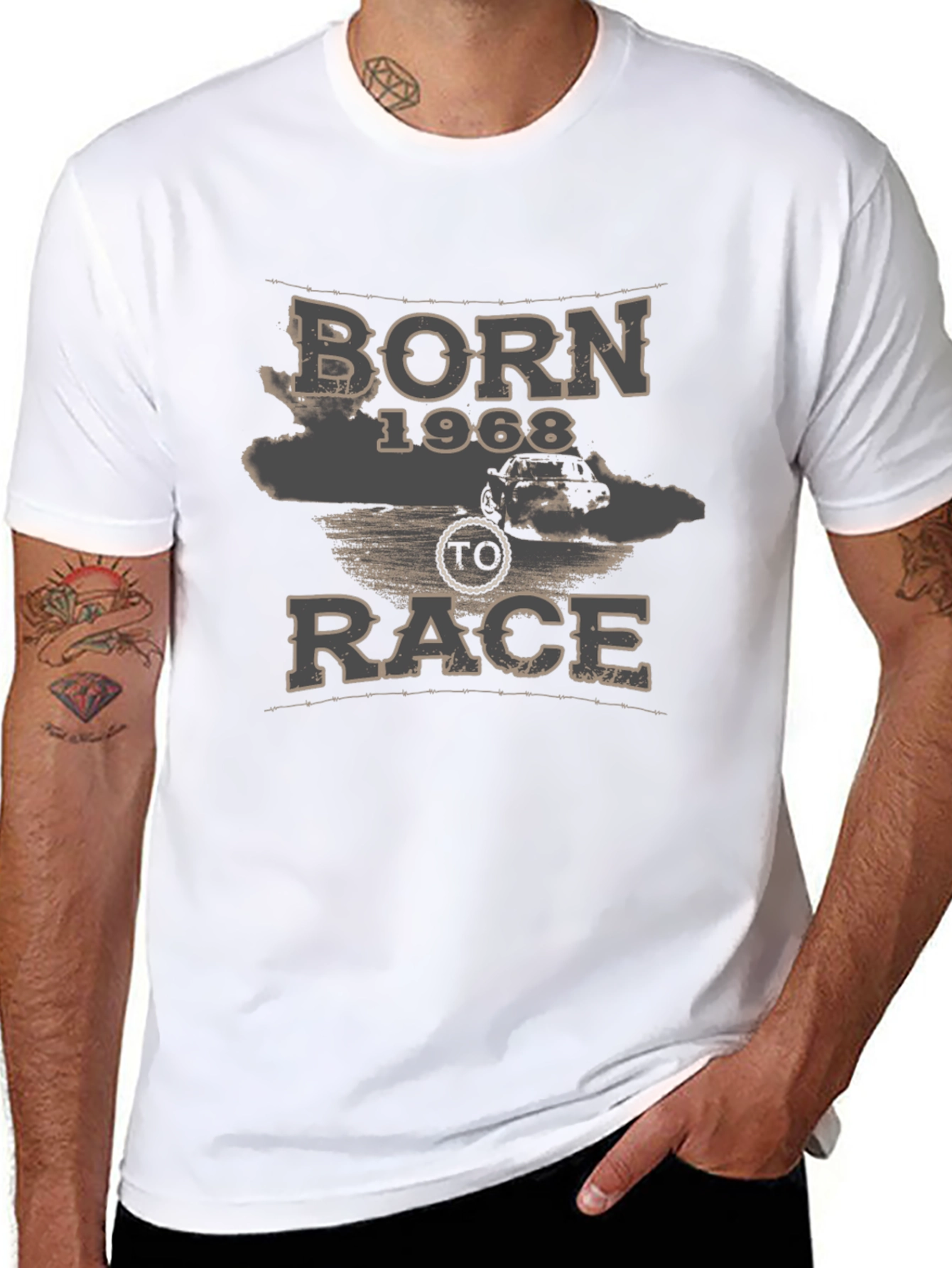 Born 1968 To Race Graphic Tee
