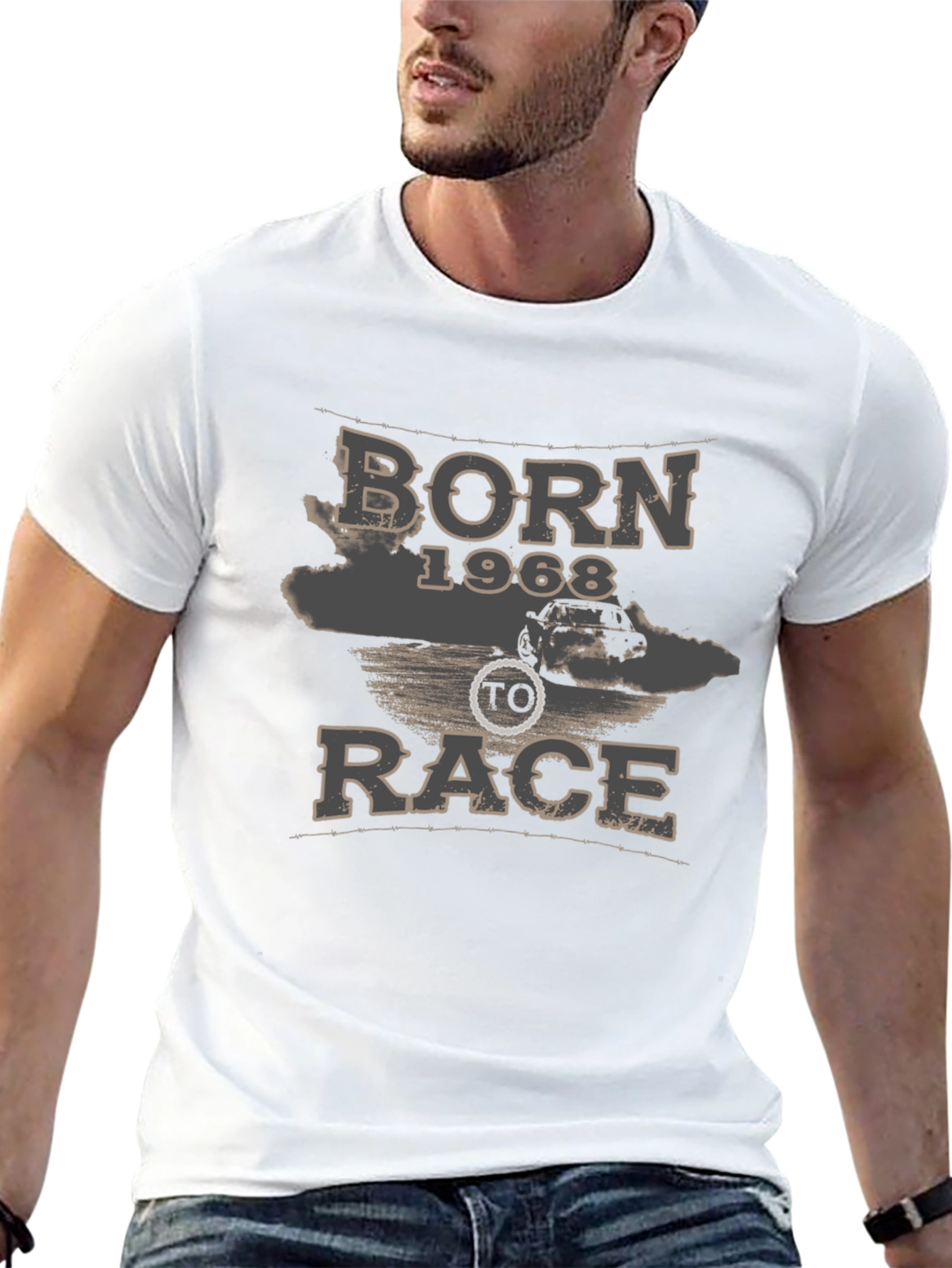 Born 1968 To Race Graphic Tee